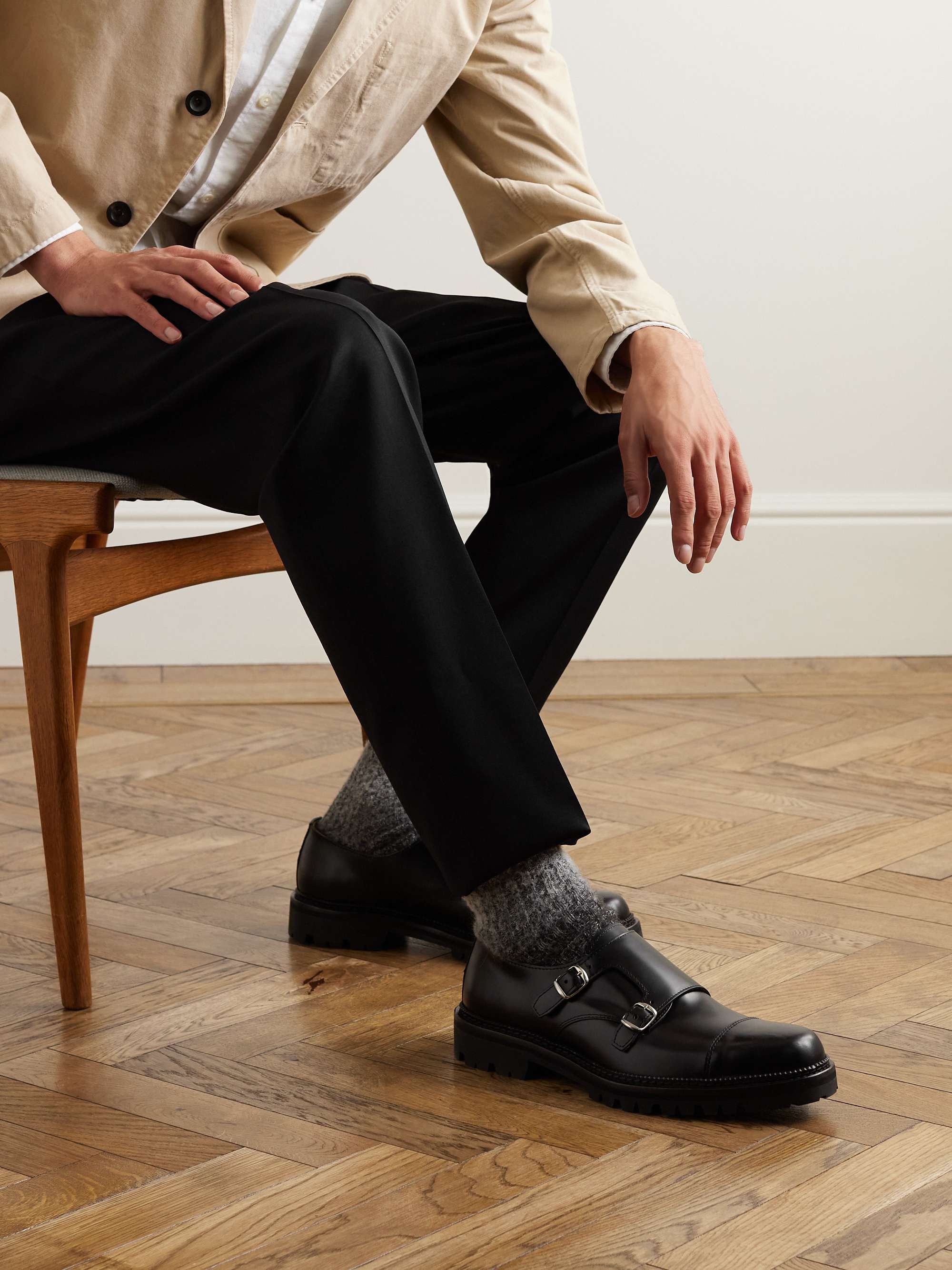MR P. Olie Leather Monk-Strap Shoes for Men | MR PORTER