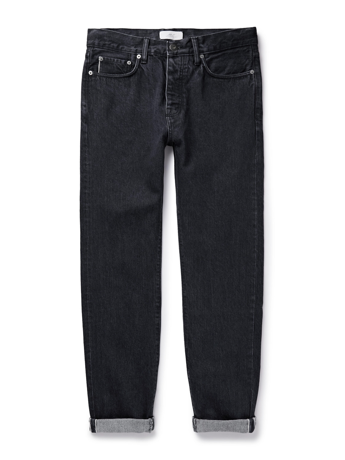 Mr P Slim-fit Organic Jeans In Black