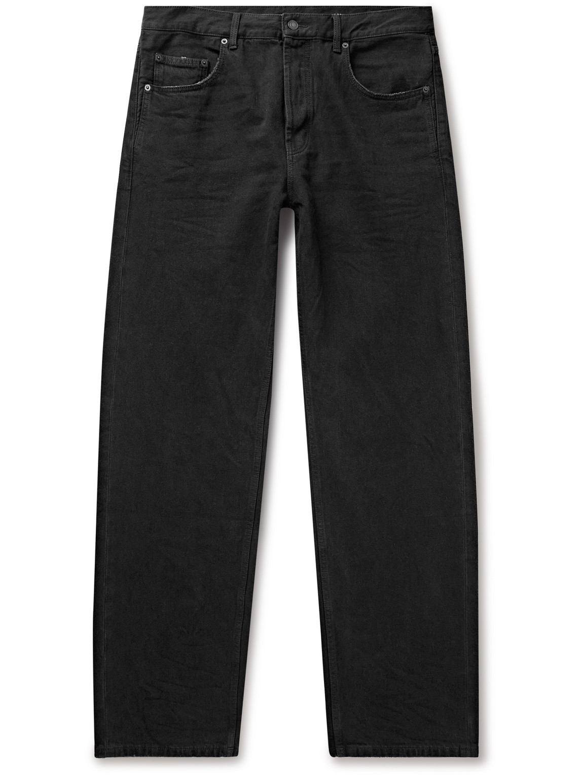 Saint Laurent Oklahoma Wide-leg Jeans In Black