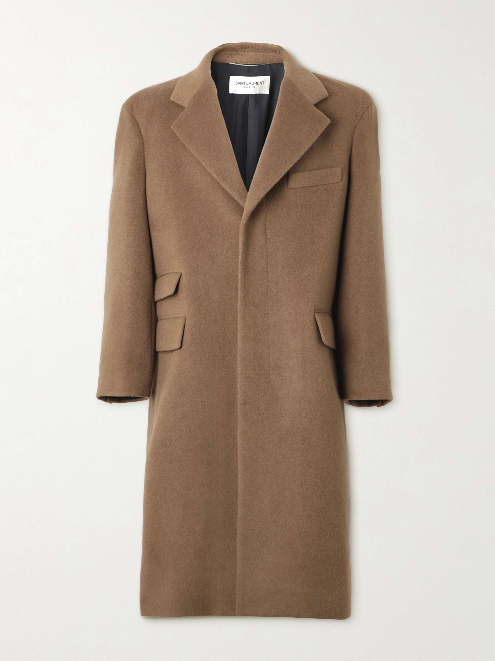SAINT LAURENT Oversized Brushed-Wool Coat for Men | MR PORTER
