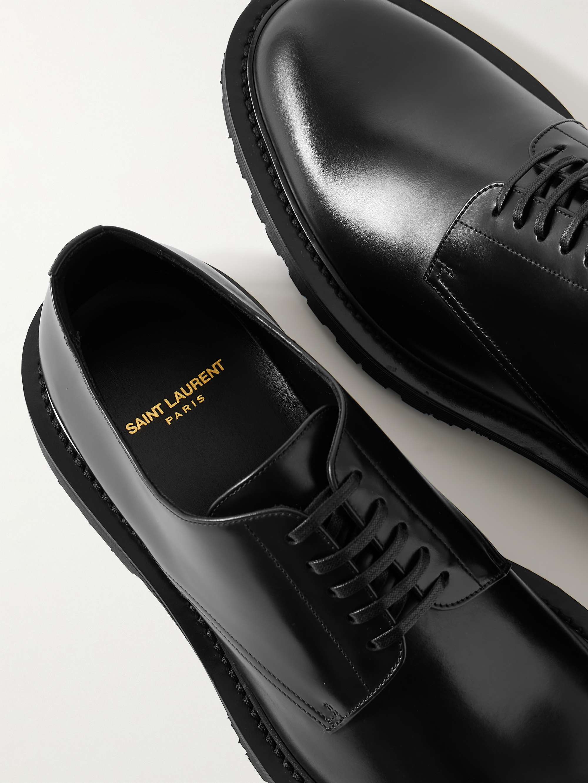 SAINT LAURENT Leather Derby Shoes for Men | MR PORTER