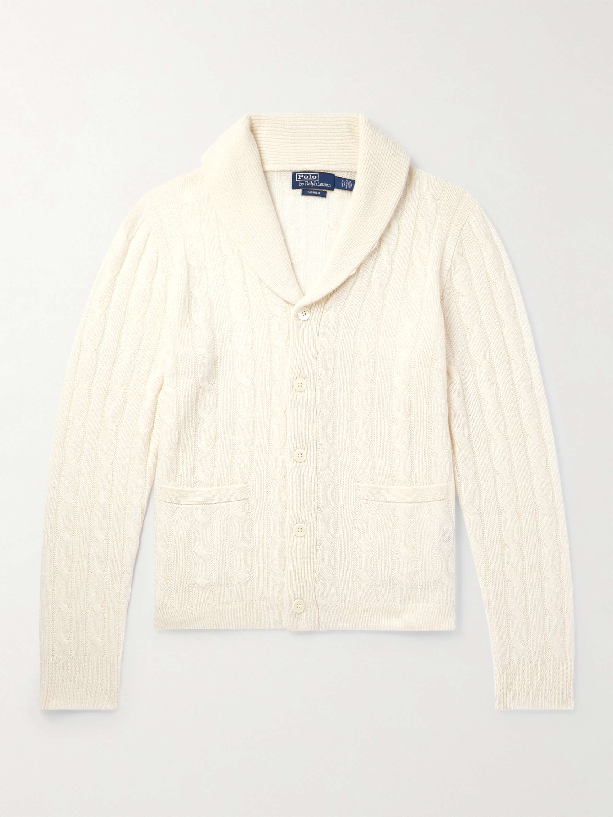 POLO RALPH LAUREN Shawl-Collar Cable-Knit Cashmere Cardigan for Men | MR  PORTER