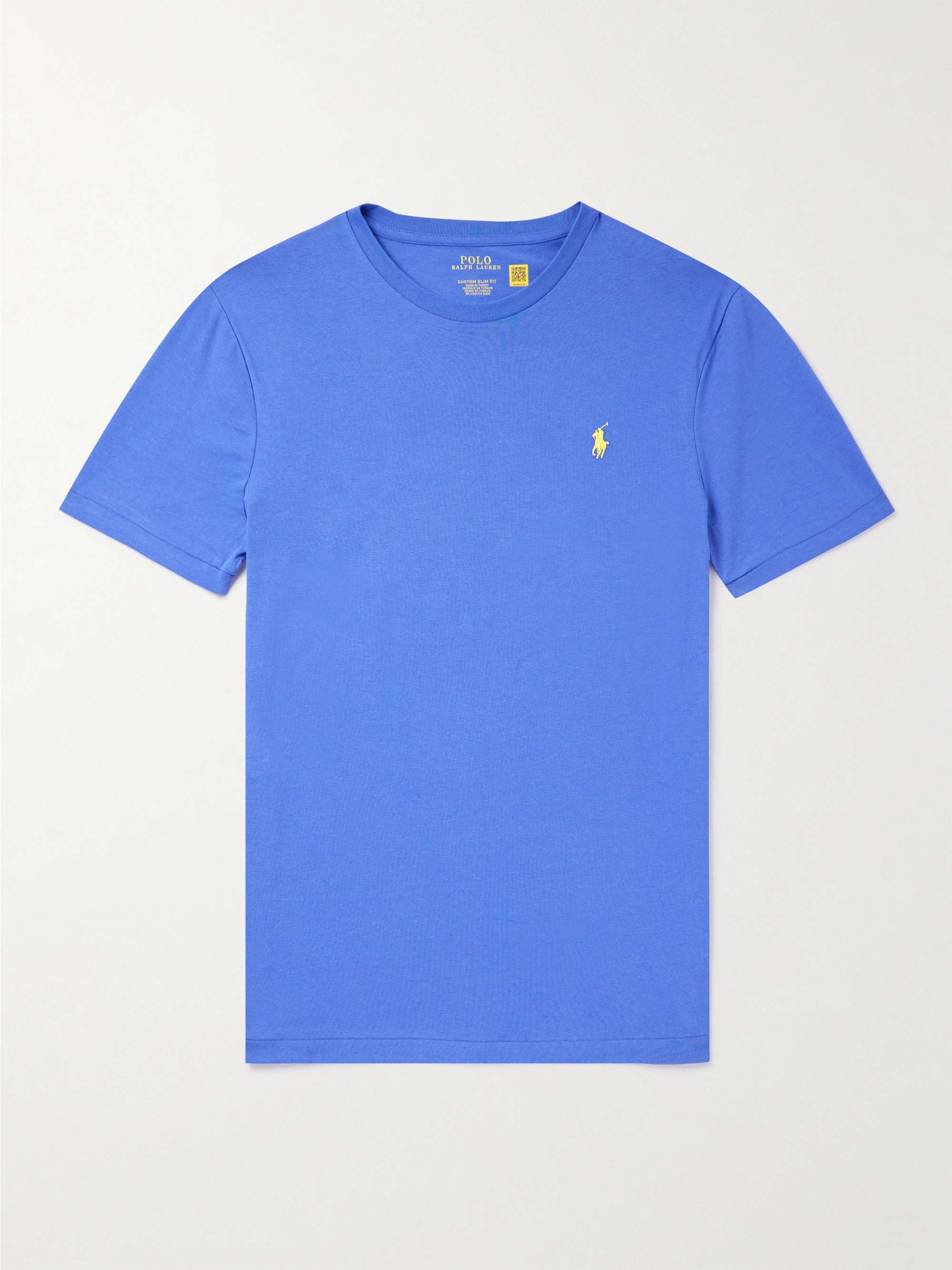 POLO RALPH LAUREN Slim-Fit Logo-Embroidered Cotton-Jersey T-Shirt for Men |  MR PORTER