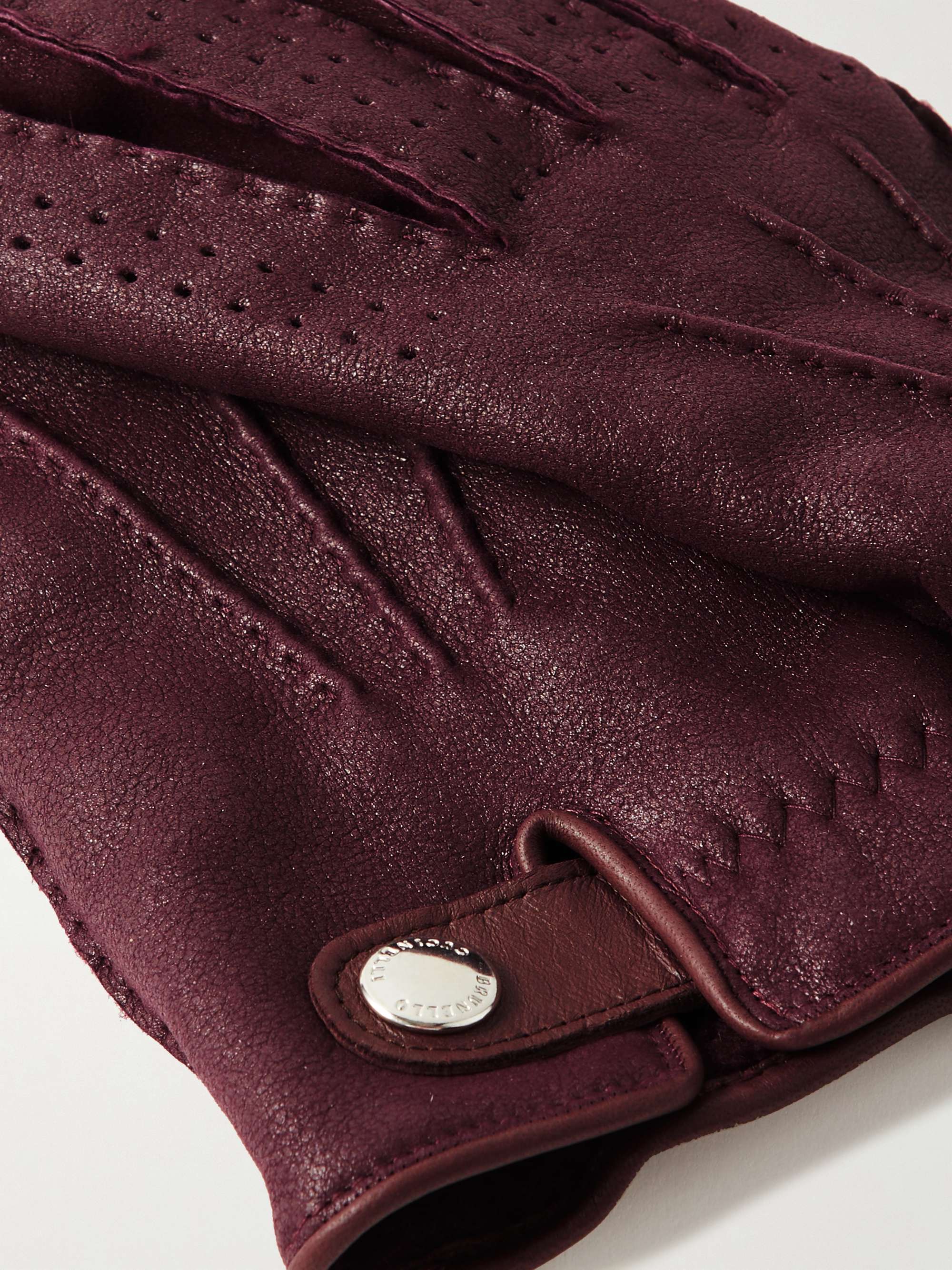 BRUNELLO CUCINELLI Leather Gloves for Men | MR PORTER