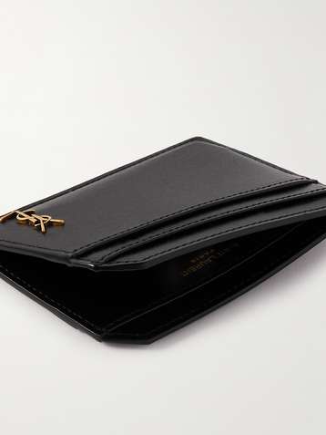 Saint Laurent Cassandre Quilted Textured-leather Wallet - Women - Black Wallets And Cardholders