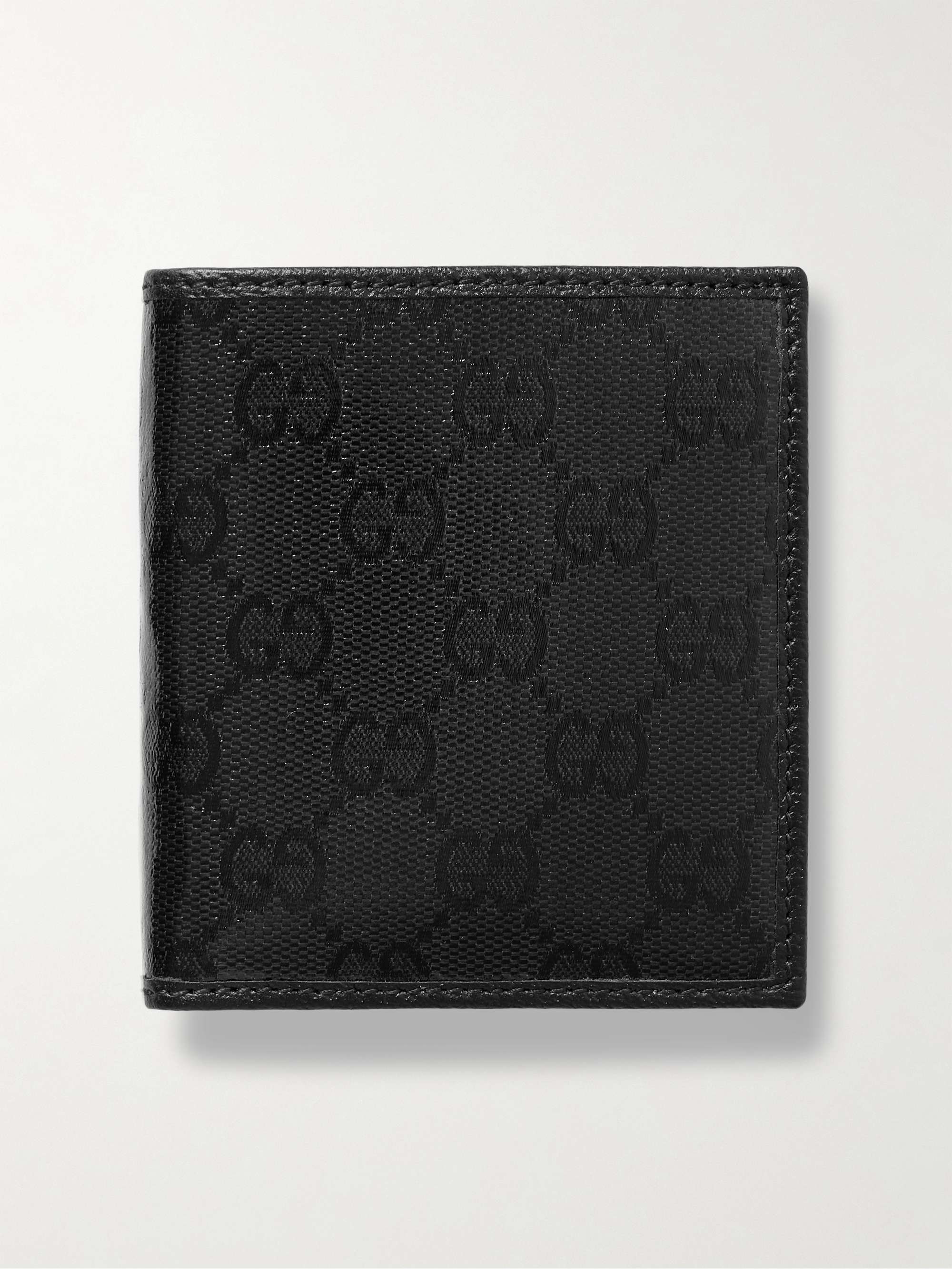 GUCCI Leather-Trimmed Monogrammed Crystal Canvas Billfold Wallet for Men |  MR PORTER