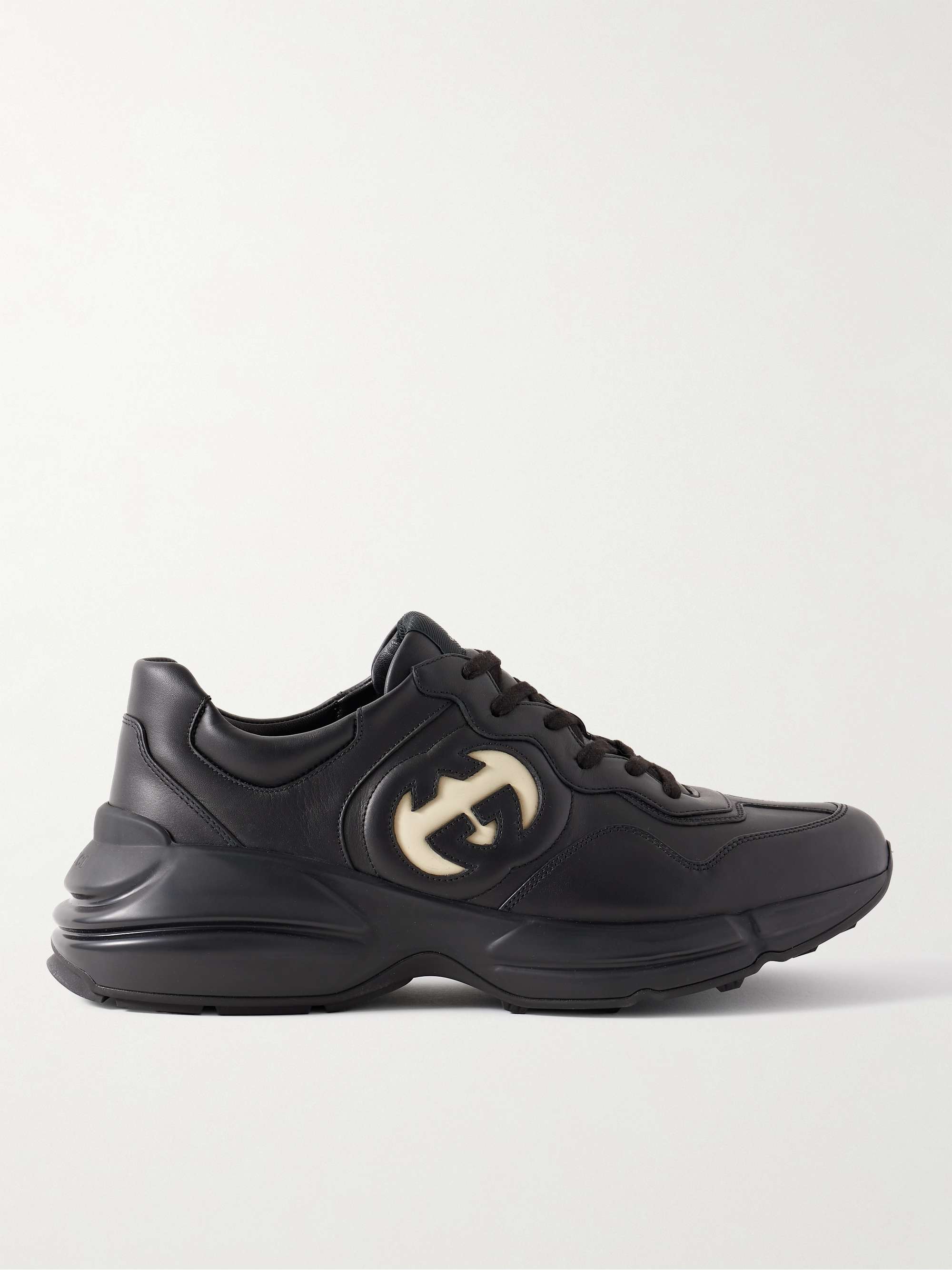 GUCCI Rhyton Leather Sneakers for Men | MR PORTER