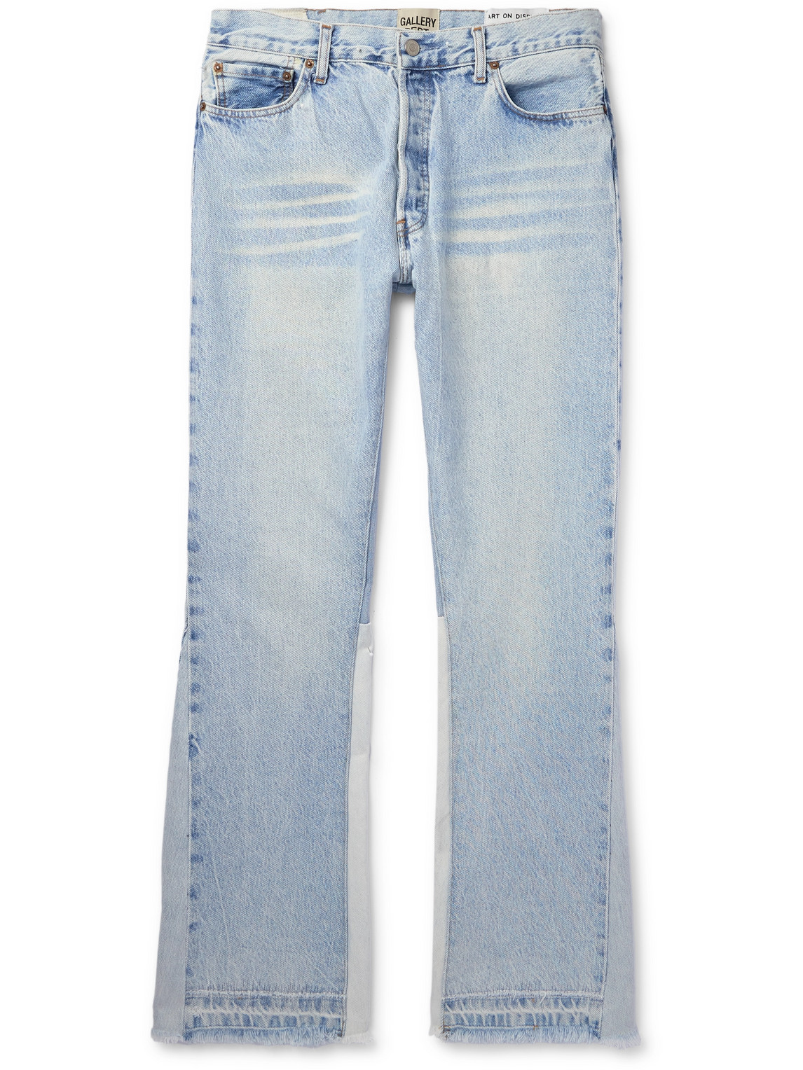 Gallery Dept. 90210 La Flare Flared Panelled Jeans In Blue