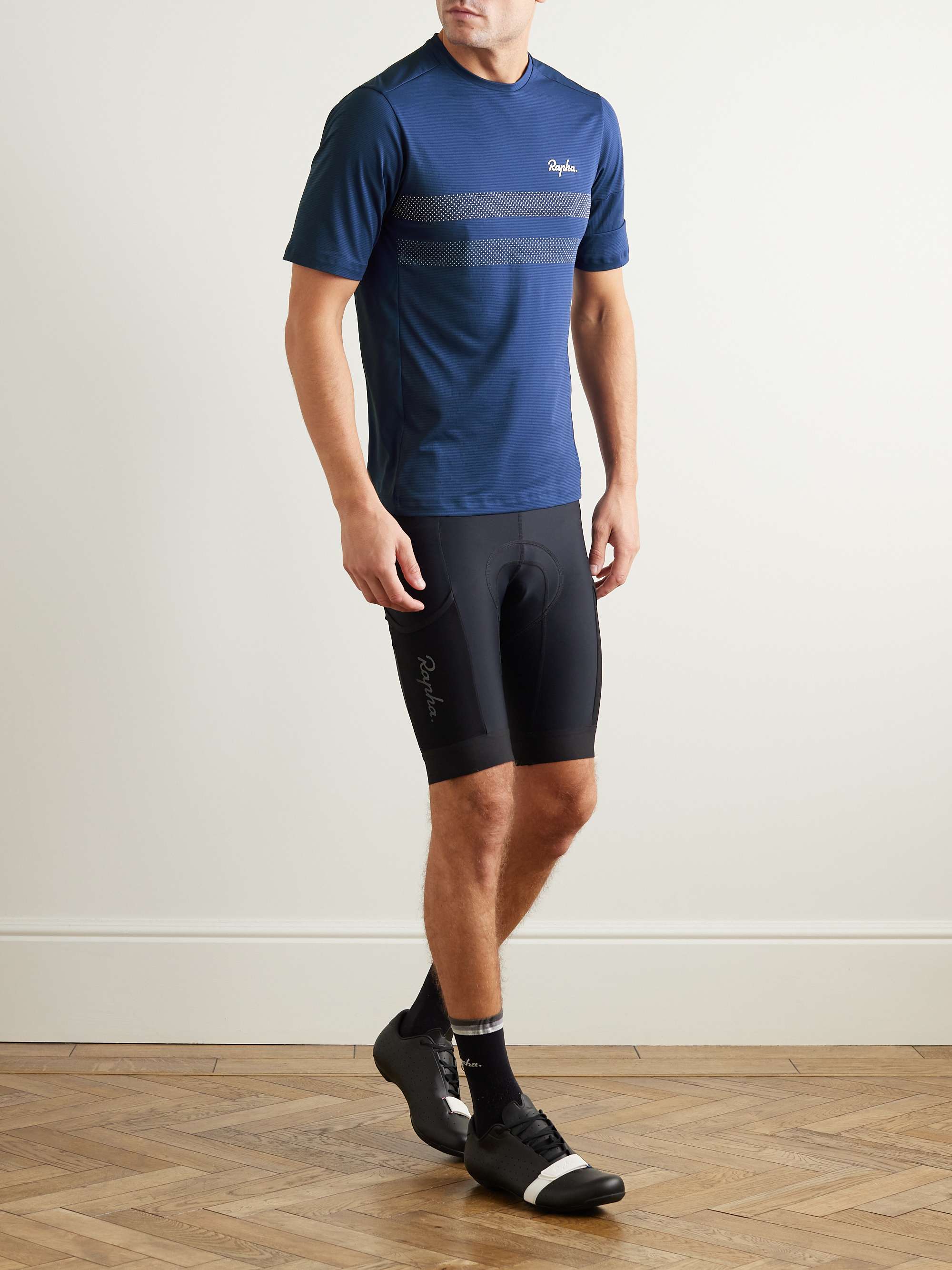 RAPHA Explore Technical Striped Stretch-Mesh T-Shirt for Men | MR PORTER