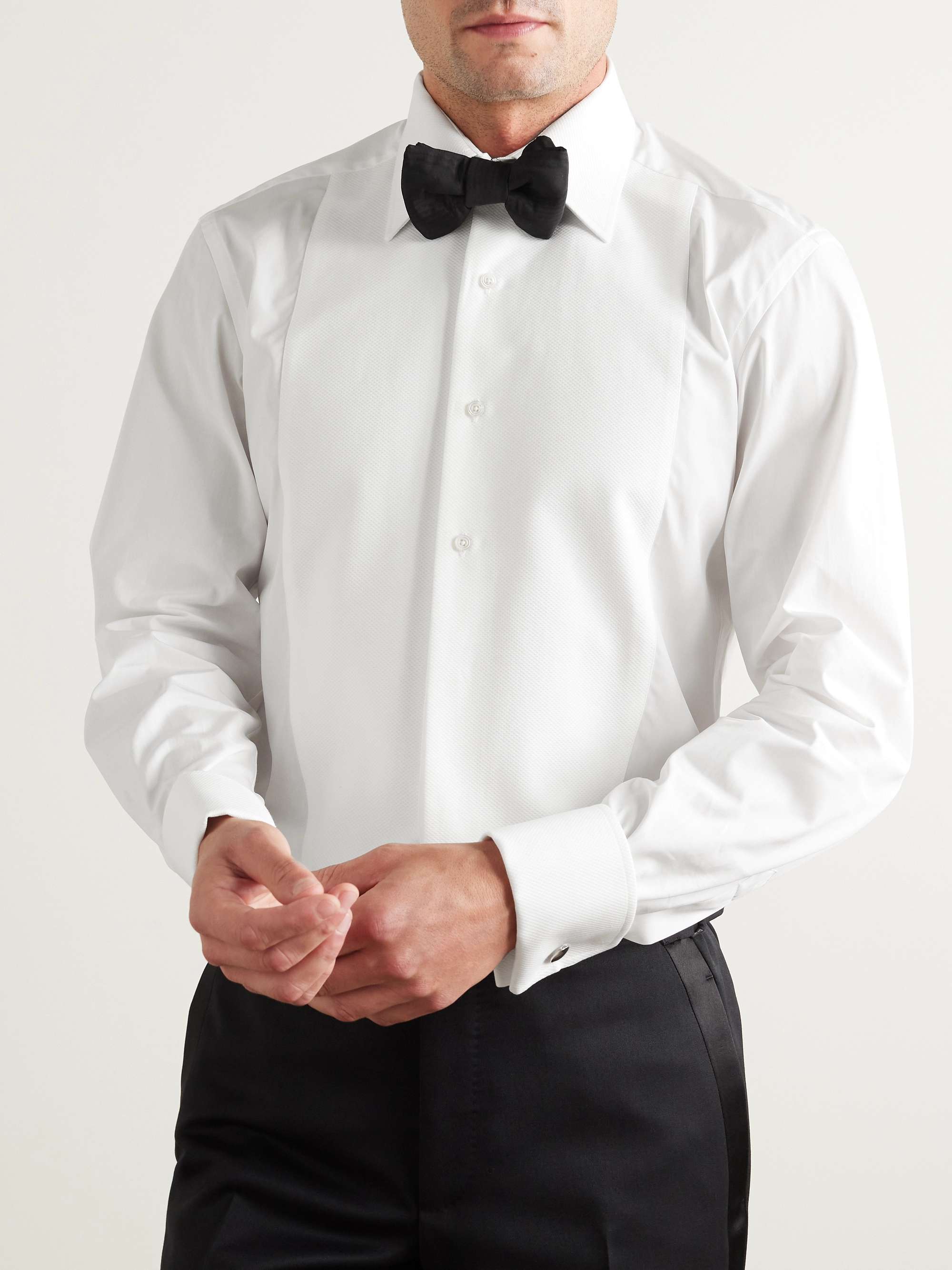TOM FORD Double-Cuff Cotton-Piqué Tuxedo Shirt for Men | MR PORTER