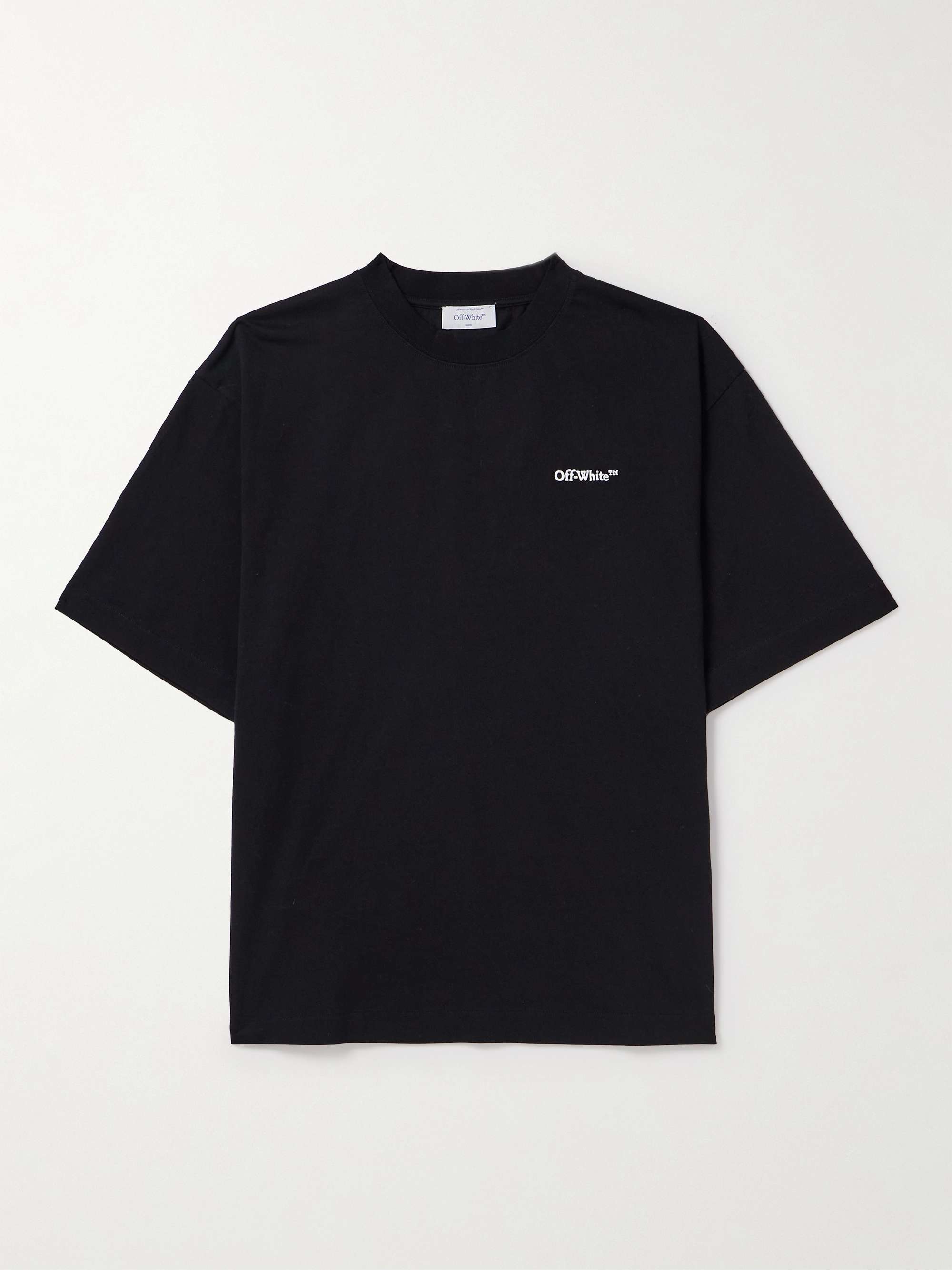 OFF-WHITE Oversized Tattoo Arrow Logo-Embroidered Cotton-Jersey T-Shirt ...