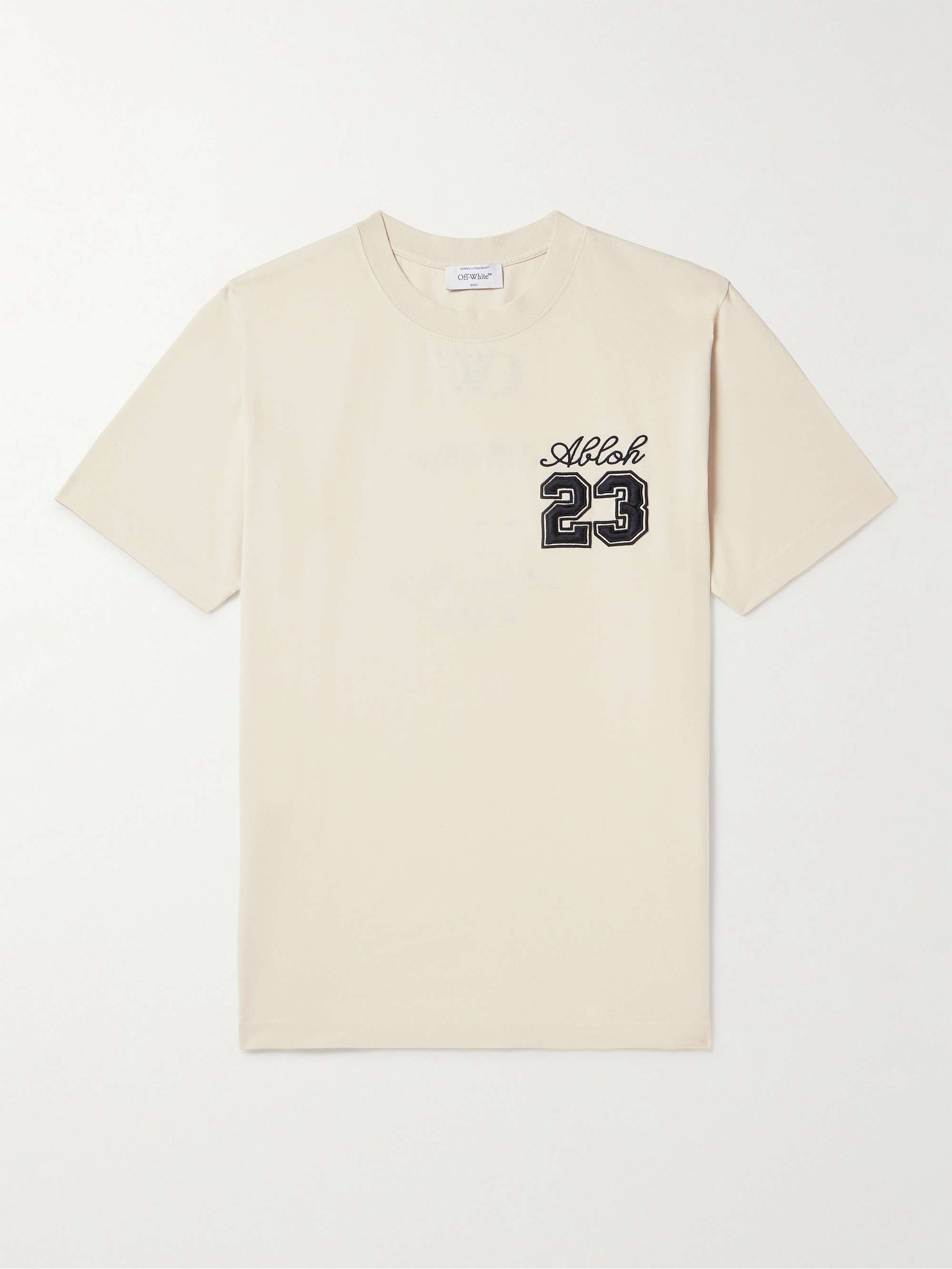 T-Shirt aus Baumwoll-Jersey mit Logostickerei von OFF-WHITE für Herren | MR  PORTER