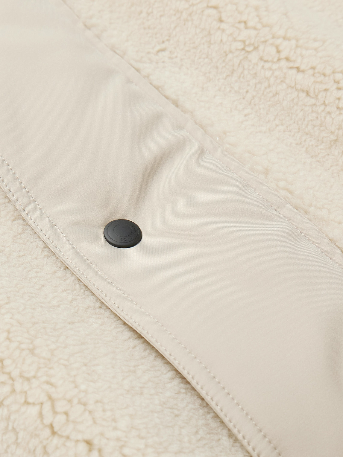 Shop Loro Piana Shell-trimmed Cashmere And Silk-blend Fleece Jacket In Neutrals