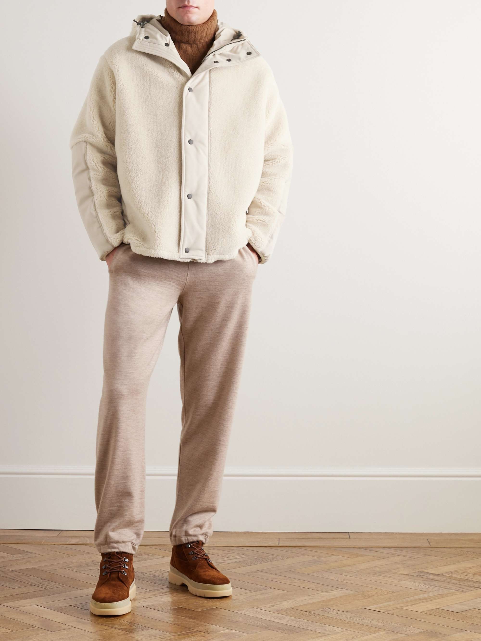LORO PIANA Shell-Trimmed Cashmere and Silk-Blend Fleece Jacket for Men | MR  PORTER