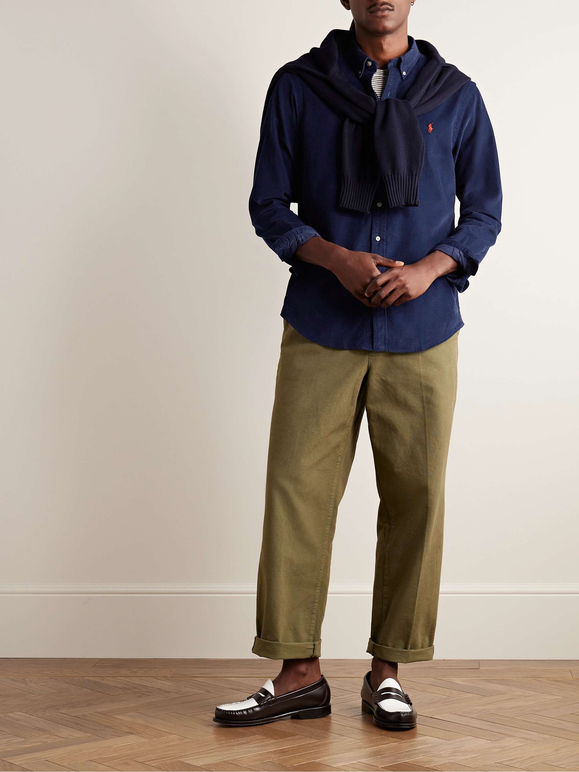 POLO RALPH LAUREN Button-Down Collar Cotton-Corduroy Shirt for Men | MR  PORTER