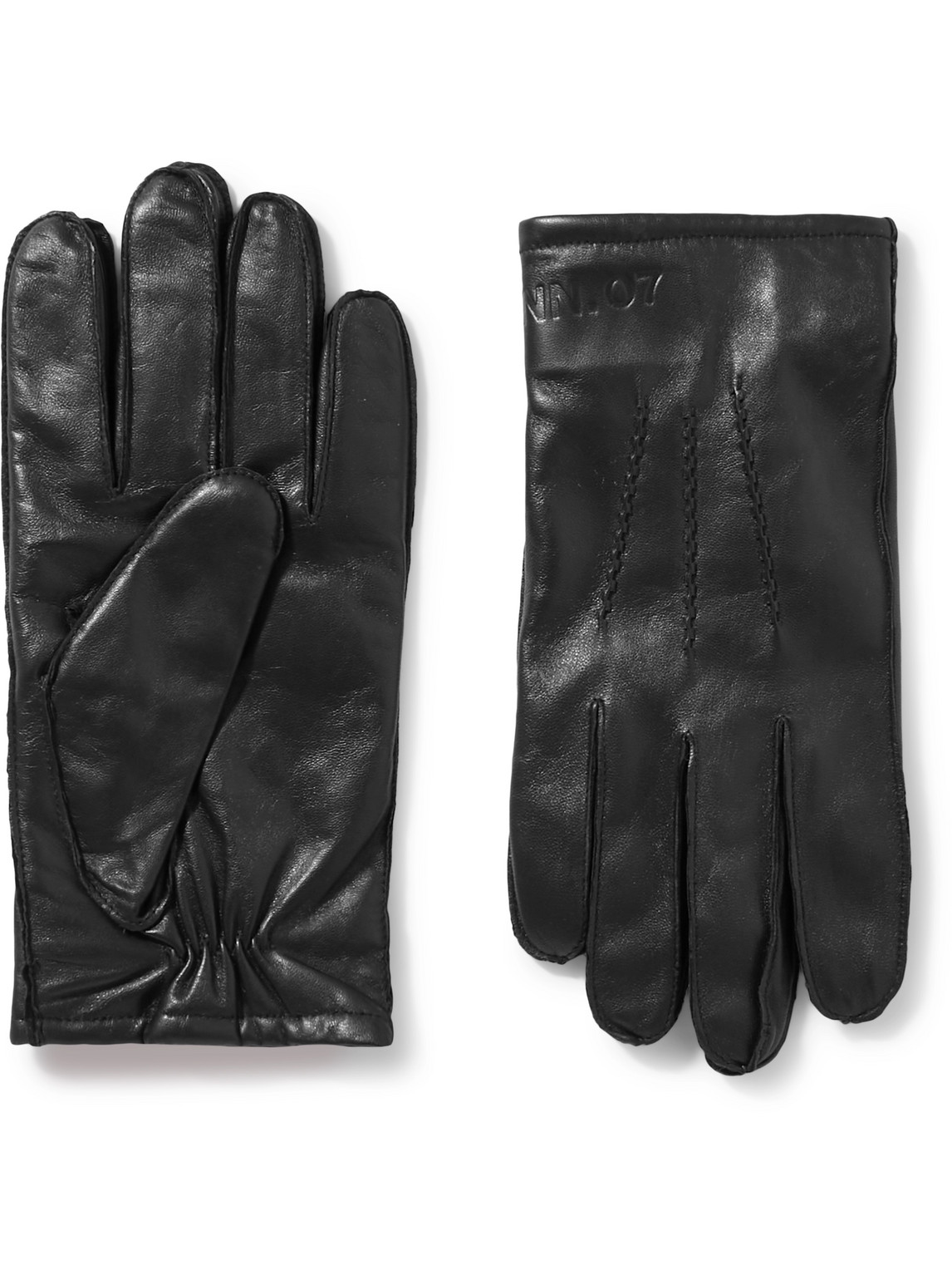 NN07 ELEVEN 9150 RIBBED KNIT-TRIMMED LEATHER GLOVES