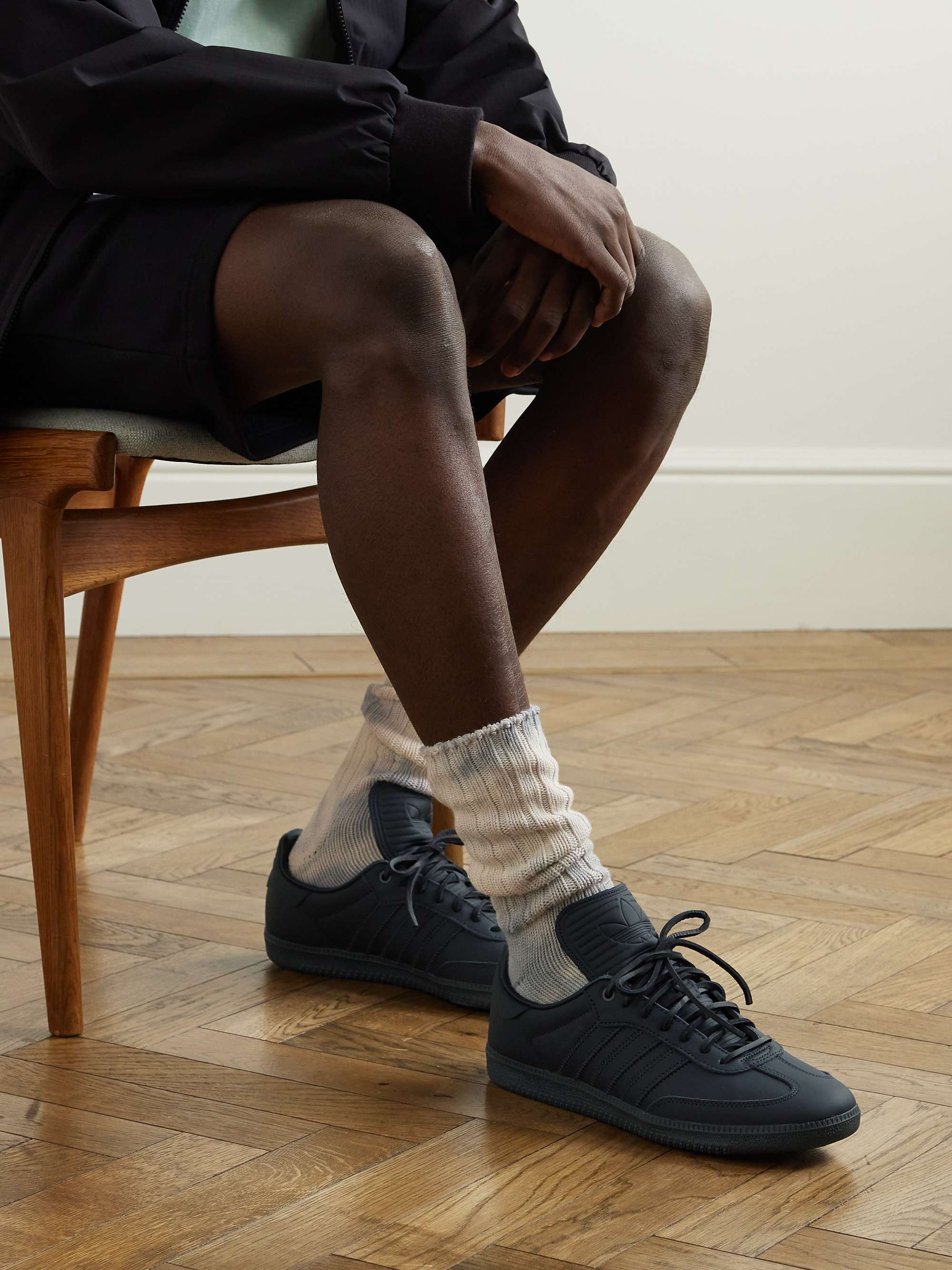 ADIDAS ORIGINALS + Pharrell Williams Humanrace Samba Leather Sneakers for  Men | MR PORTER