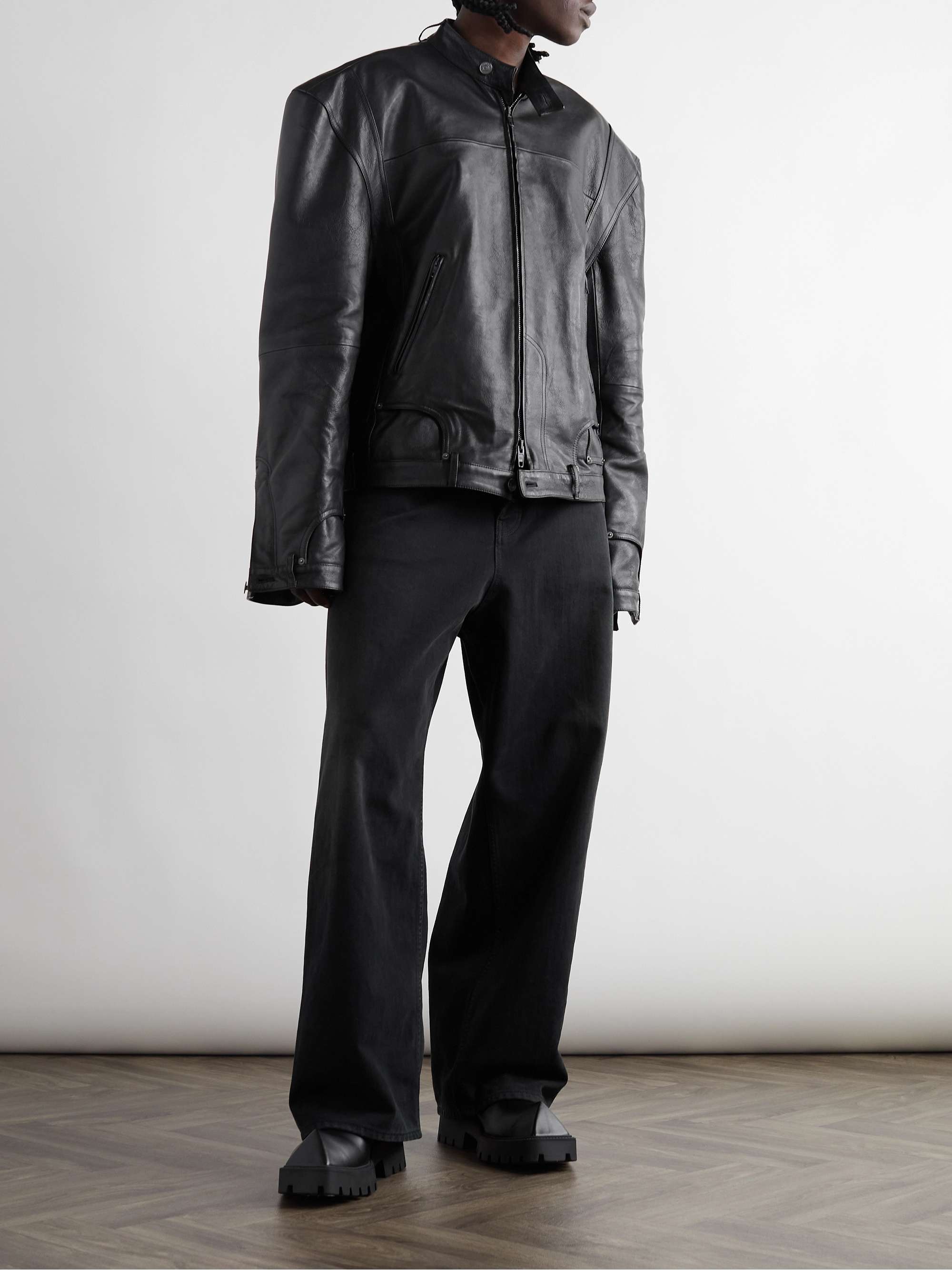 BALENCIAGA Leather Jacket for Men | MR PORTER