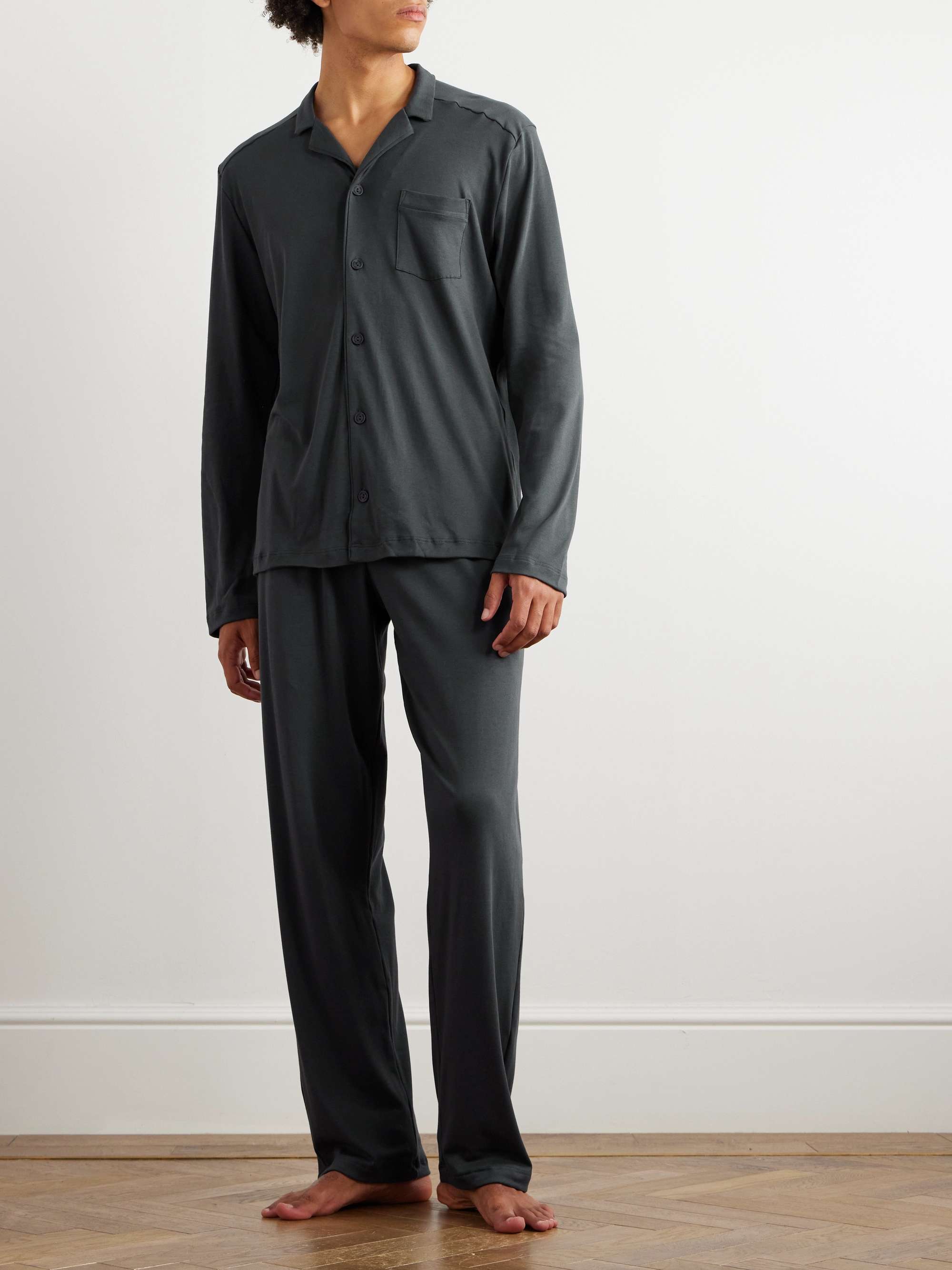 HANRO Cotton-Jersey Pyjama Set for Men