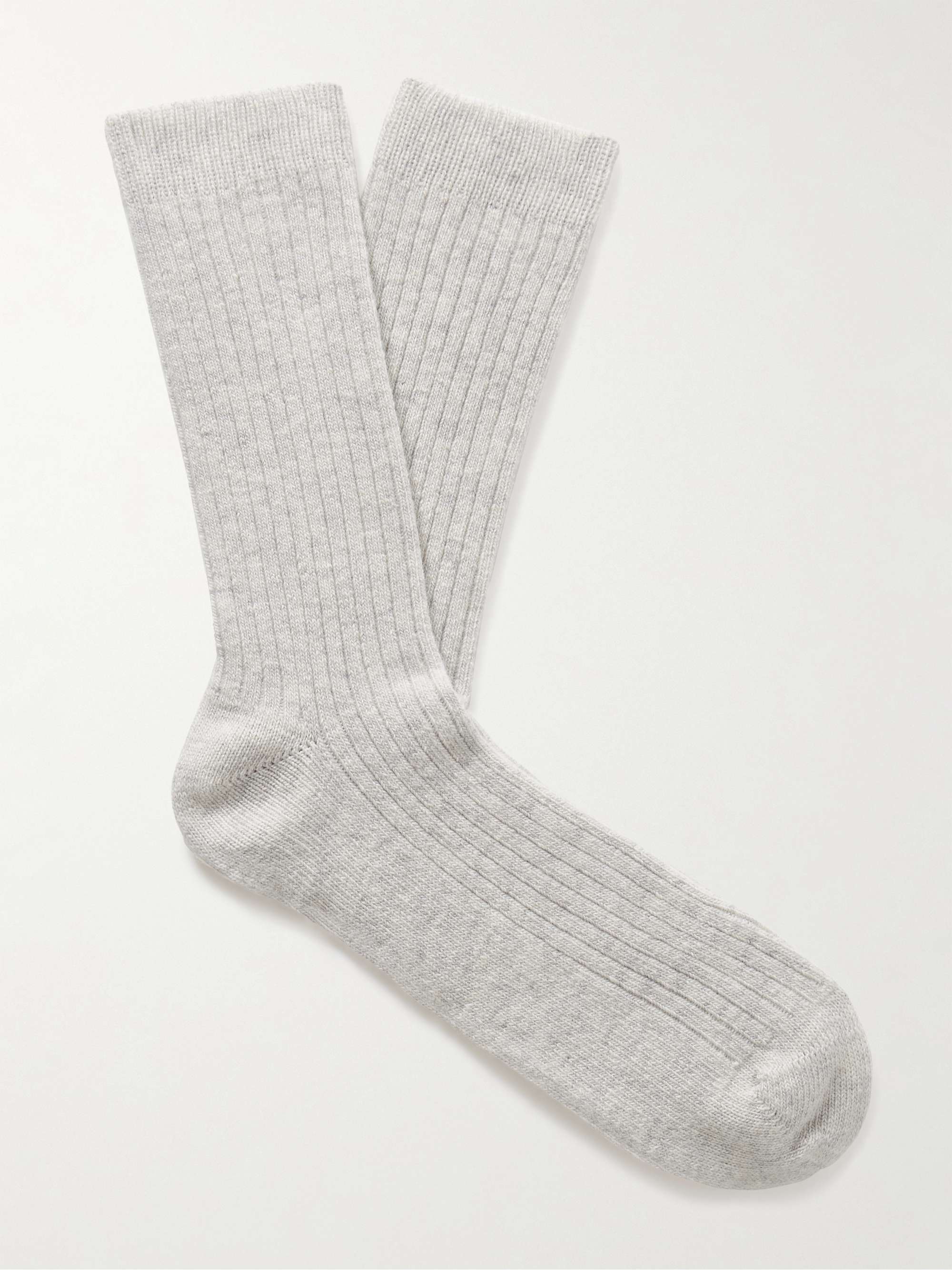 HANRO Ribbed-Knit Socks for Men | MR PORTER