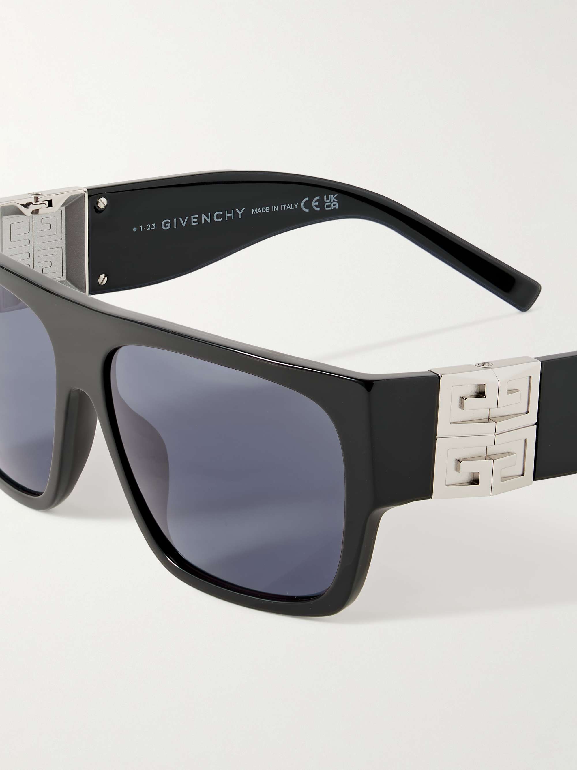 Square Sunglass for Men Women Mosaic Acetate Frame Silver Accents