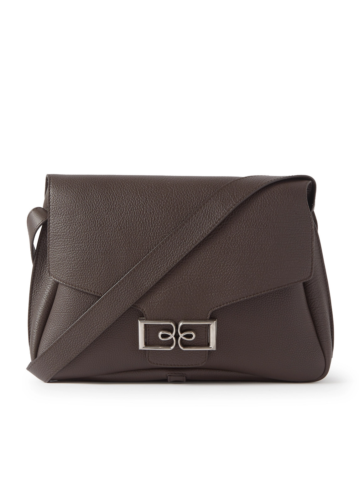 Berluti Spirale Full-grain Leather Messenger Bag In Brown