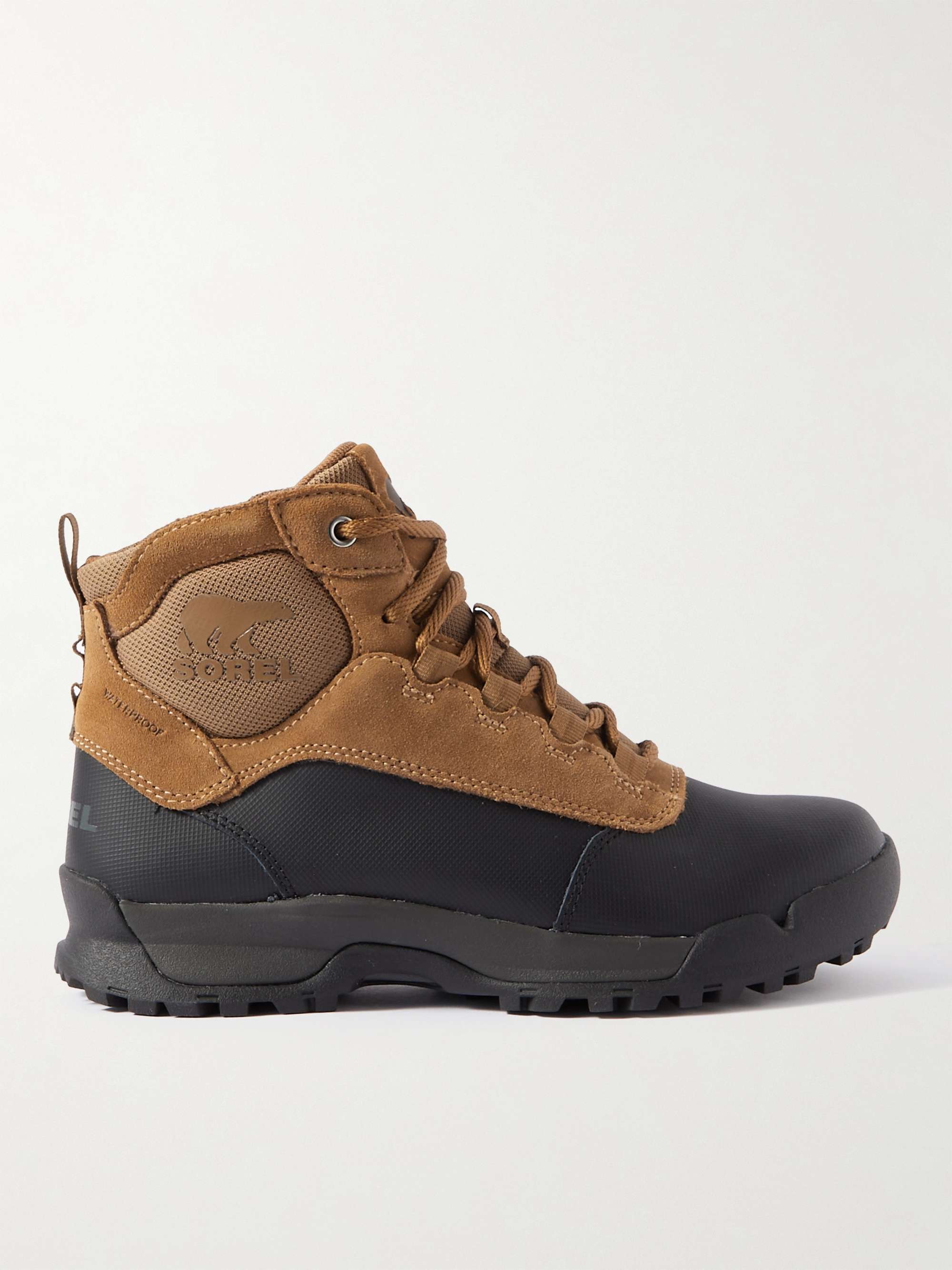 SOREL Buxton Mesh and Suede-Trimmed Rubber Boots for Men | MR PORTER