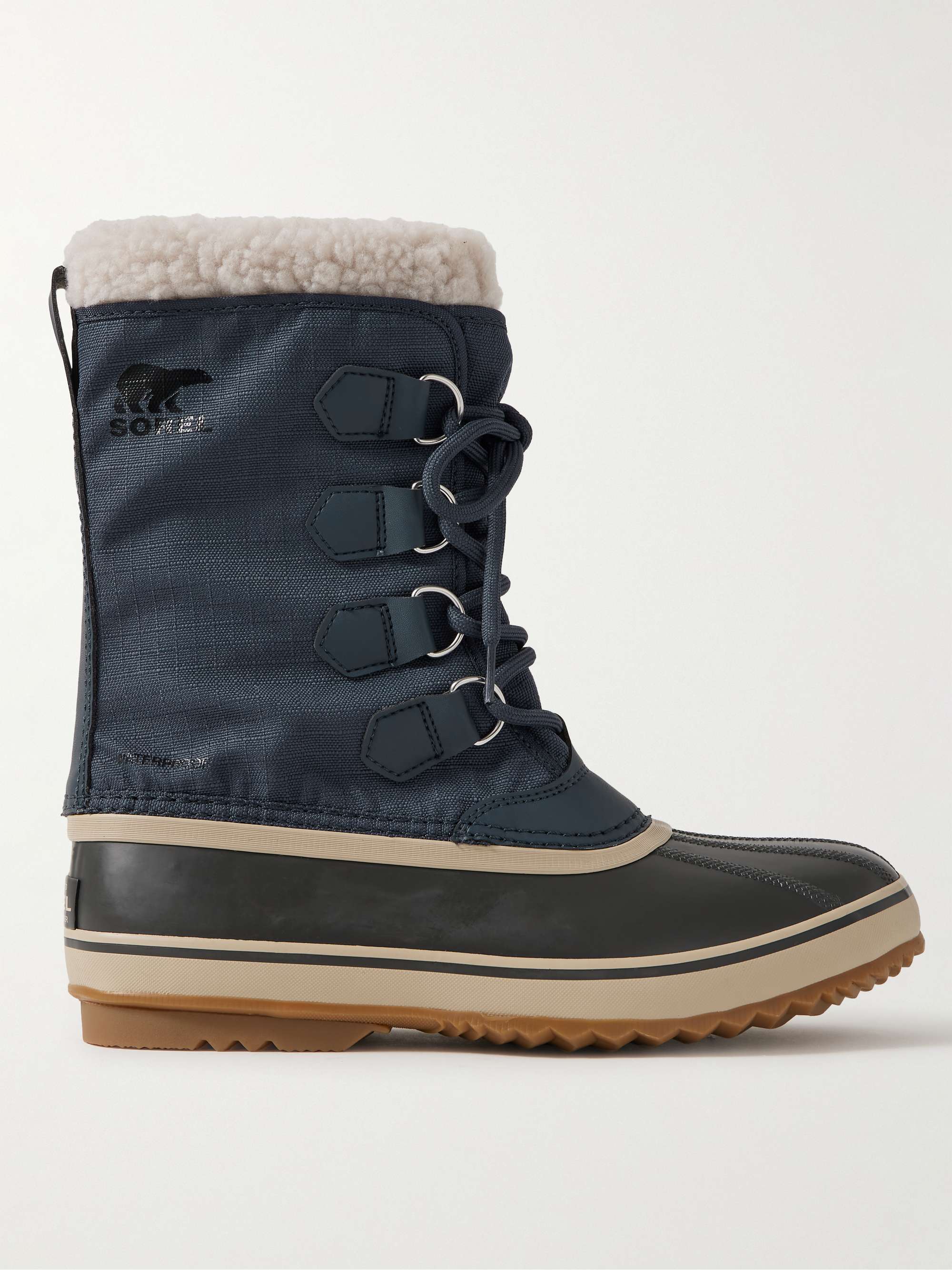 SOREL 1964 Pac™ Faux Shearling-Trimmed Nylon-Ripstop and Rubber Snow Boots  for Men | MR PORTER