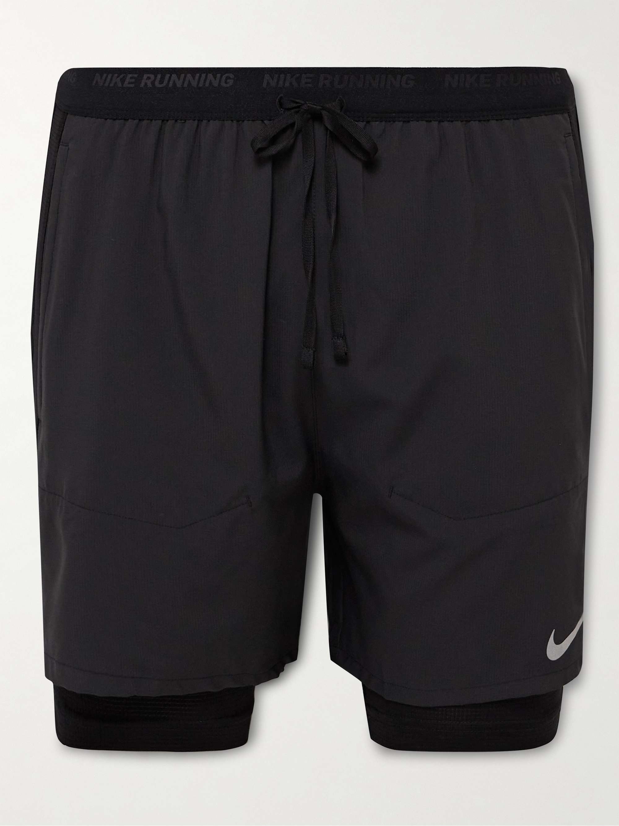 NIKE RUNNING 2-in-1 Stride Straight-Leg Dri-FIT Ripstop and Stretch-Jersey  Shorts for Men | MR PORTER