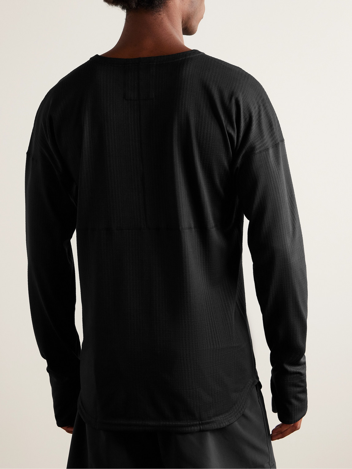 Shop Nike Yoga Textured Dri-fit Top In Black