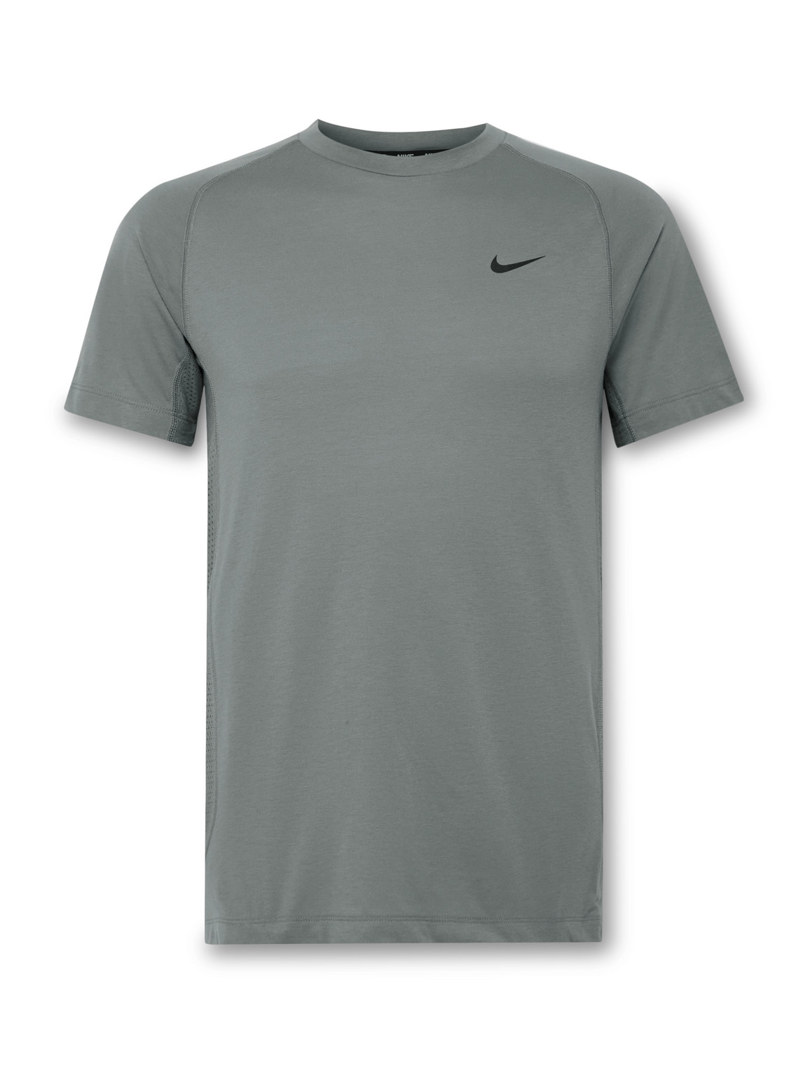 Nike Flex Rep Slim-fit Mesh-panelled Dri-fit T-shirt In Gray