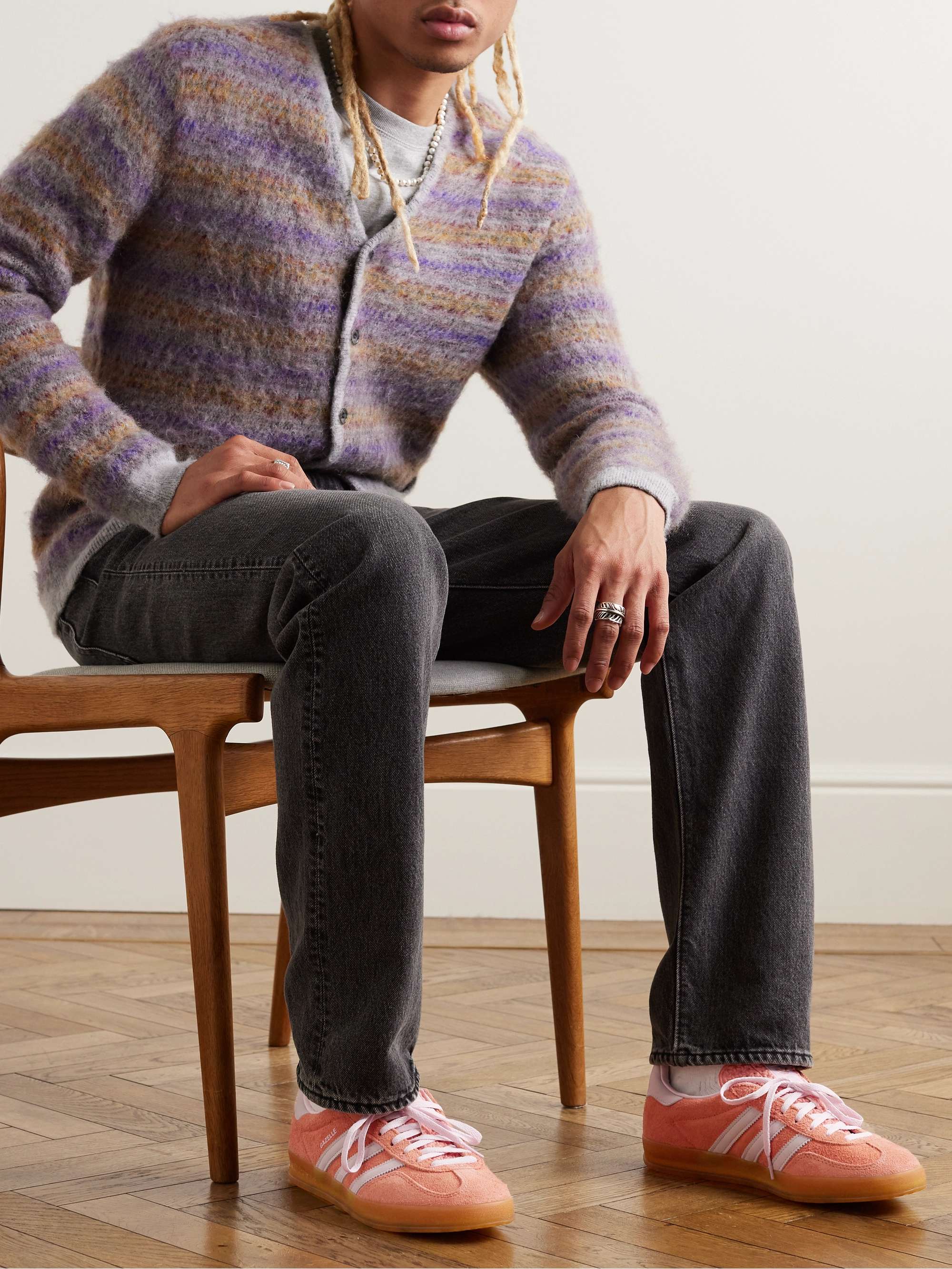 ADIDAS ORIGINALS Gazelle Indoor Leather-Trimmed Suede Sneakers for Men | MR  PORTER