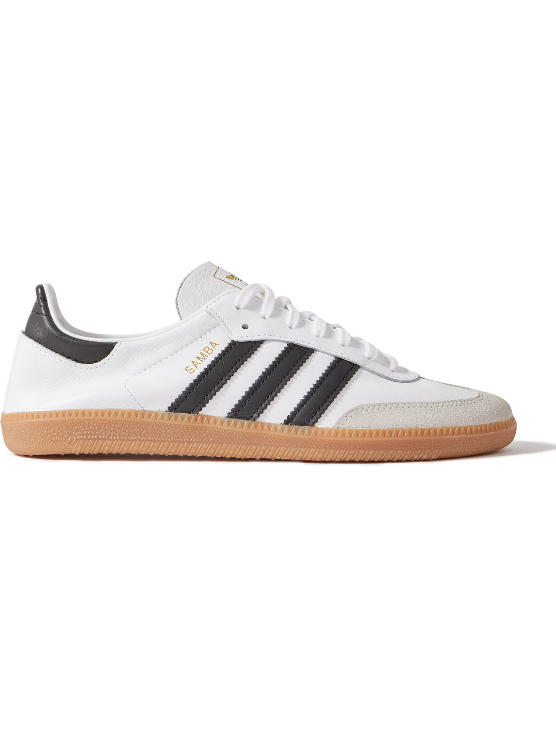 Adidas Originals Samba Decon Suede-trimmed Leather Sneakers In White