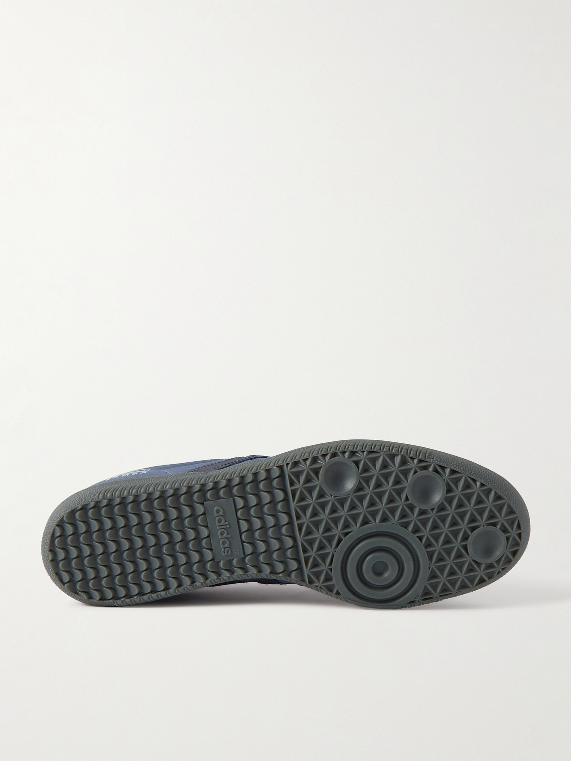 Shop Adidas Originals Samba Og Leather-trimmed Crinkled-shell Sneakers In Blue