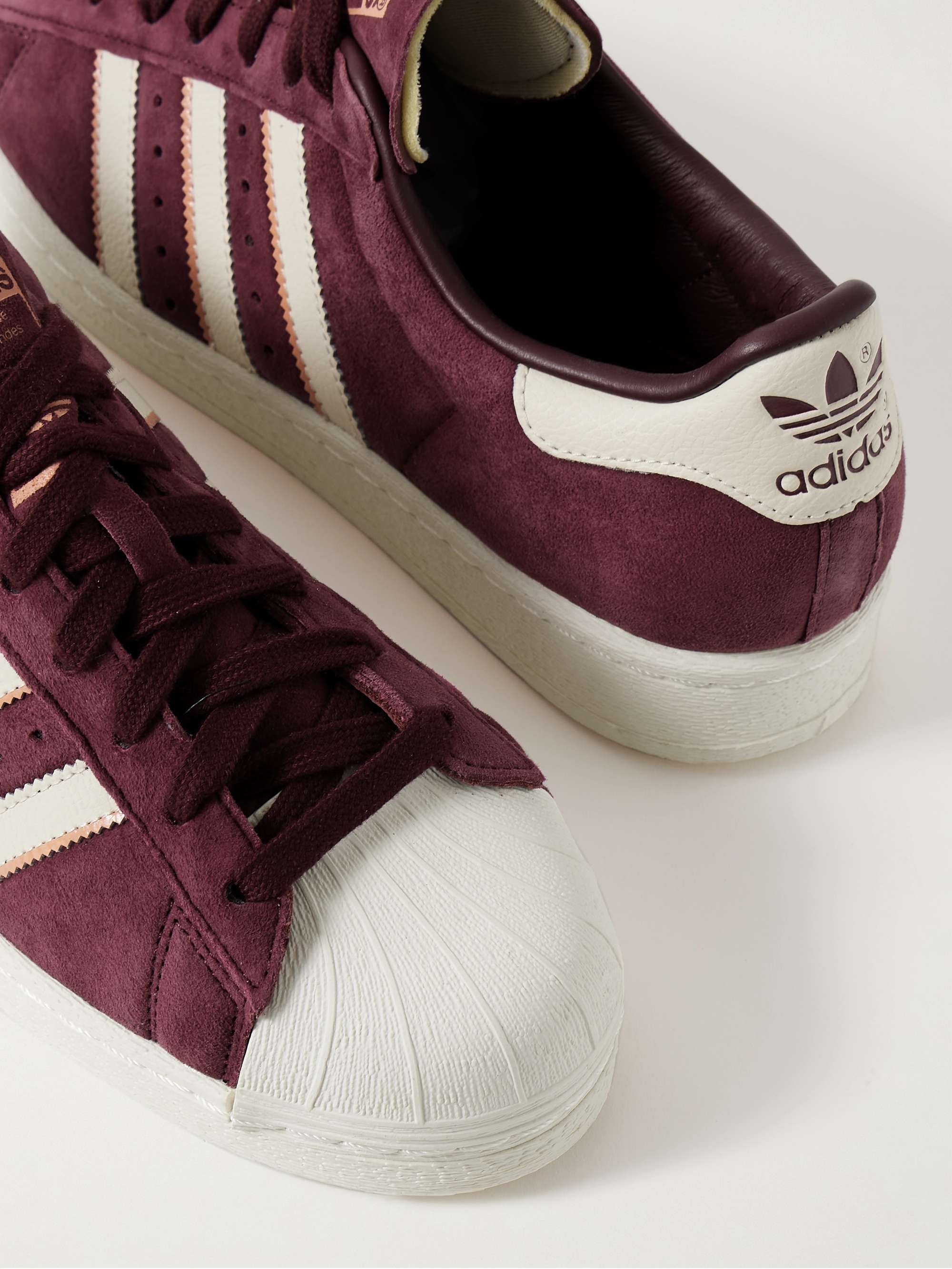 ADIDAS ORIGINALS Superstar 82 Leather and Rubber-Trimmed Suede Sneakers for  Men | MR PORTER