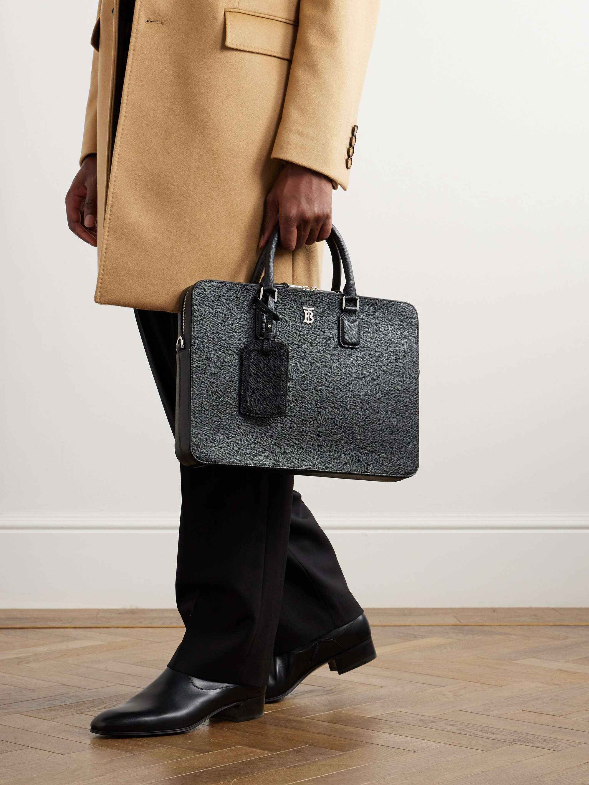 BURBERRY Full-Grain Leather Briefcase for Men | MR PORTER