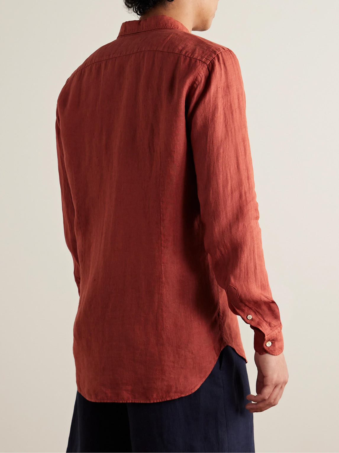 Shop Boglioli Linen Shirt In Red
