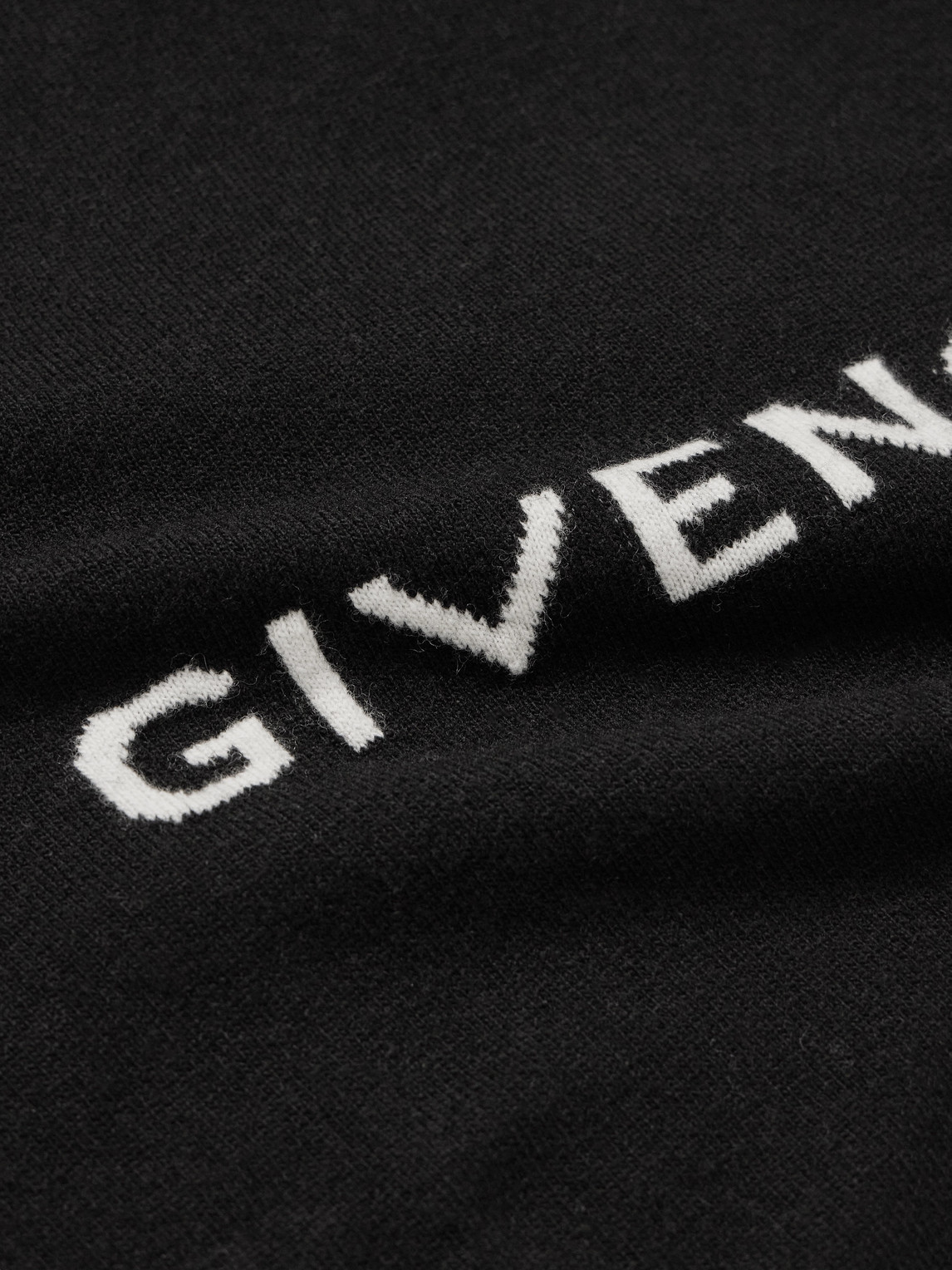 Shop Givenchy Archetype Logo-intarsia Wool Sweater In Black