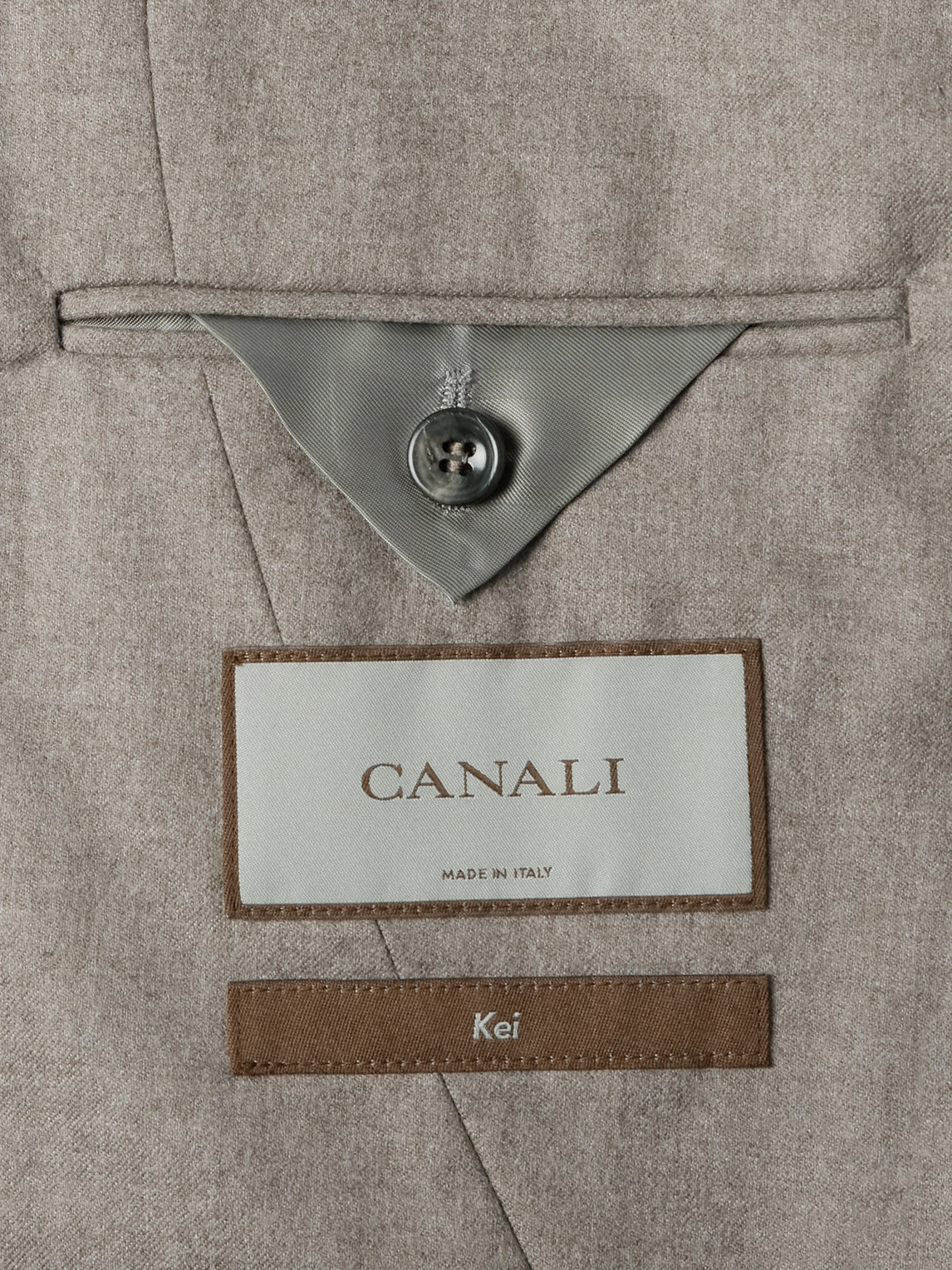 Shop Canali Kei Wool Blazer In Neutrals