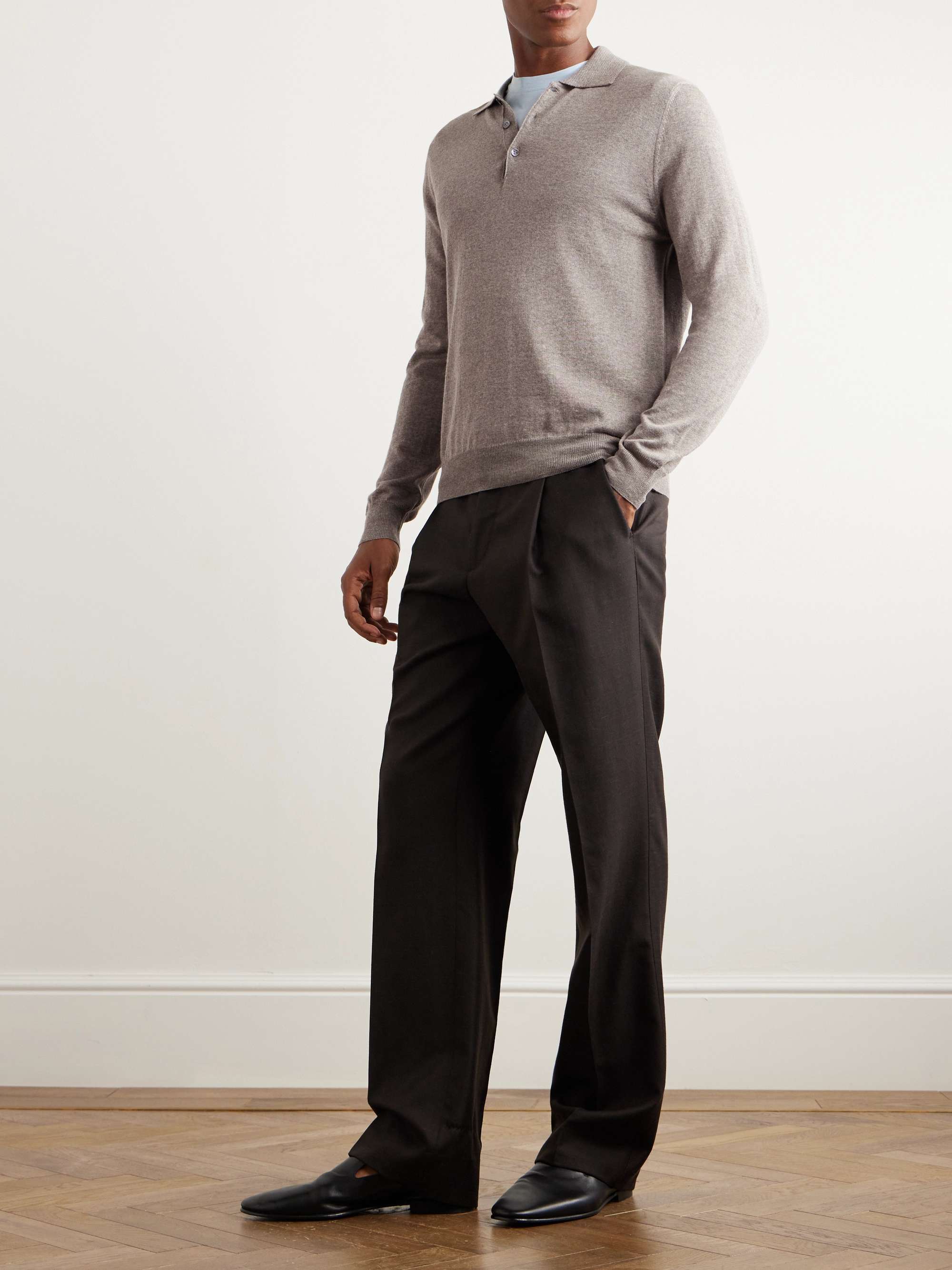 CANALI Slim-Fit Merino Wool Polo Shirt for Men | MR PORTER