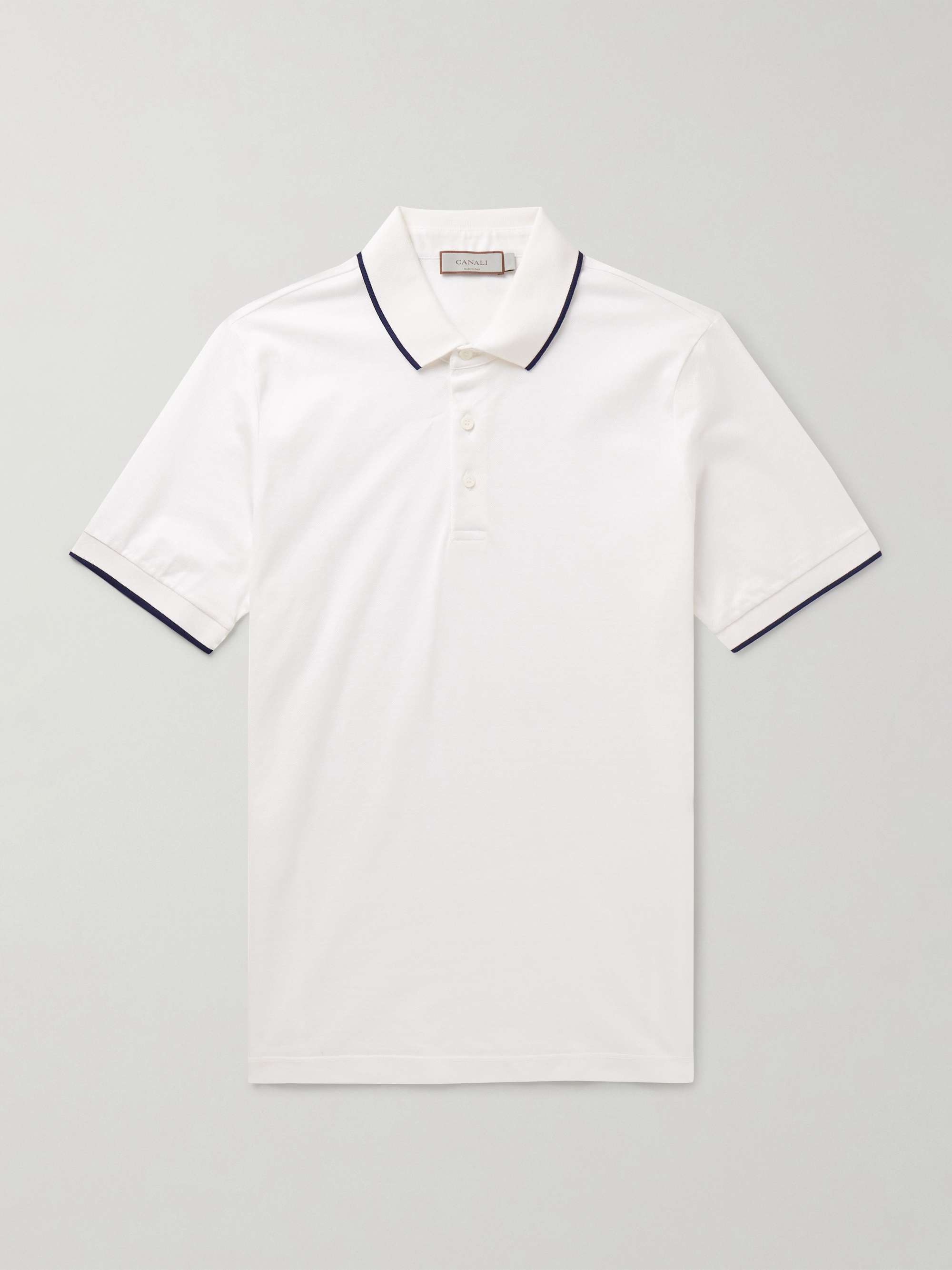 CANALI Cotton-Piqué Polo Shirt for Men | MR PORTER