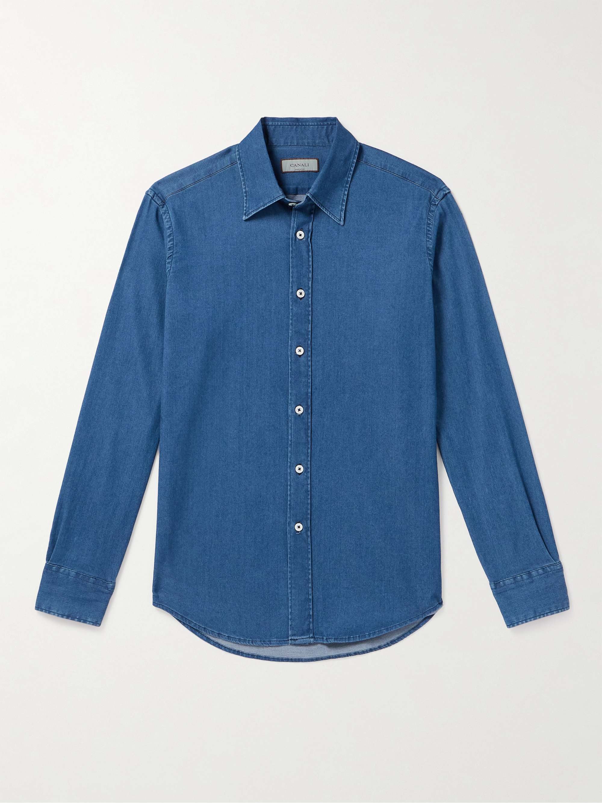 CANALI Cotton-Blend Chambray Shirt for Men | MR PORTER