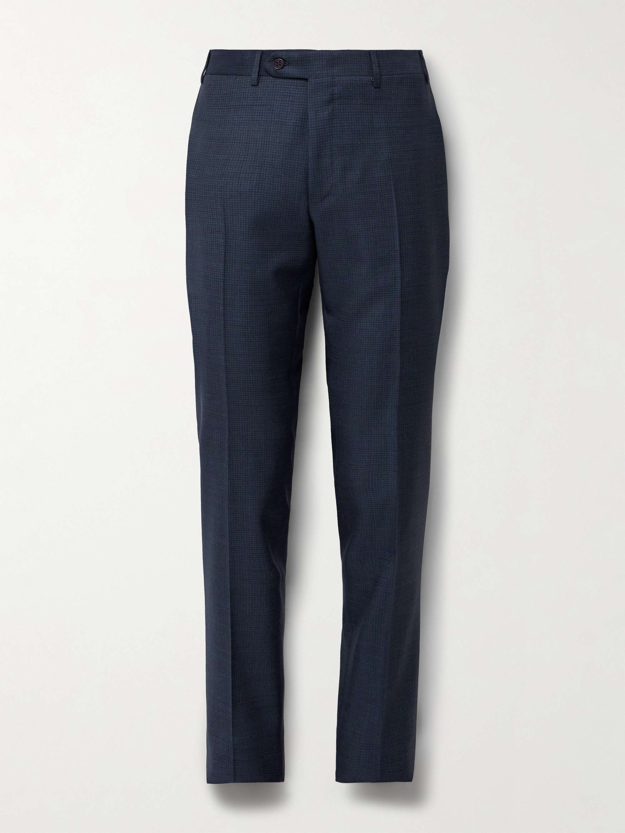 CANALI Slim-Fit Checked Super 130s Wool Suit Trousers for Men | MR