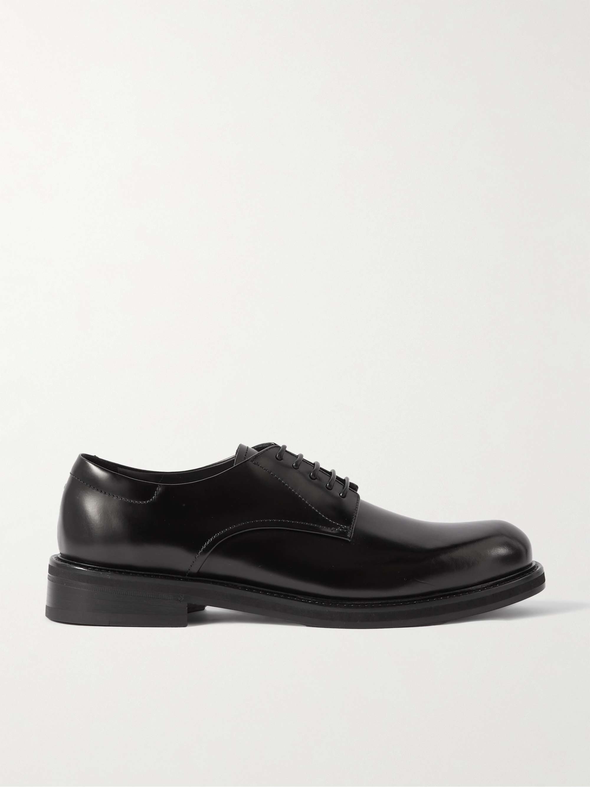 CANALI Glossed-Leather Derby Shoes for Men | MR PORTER