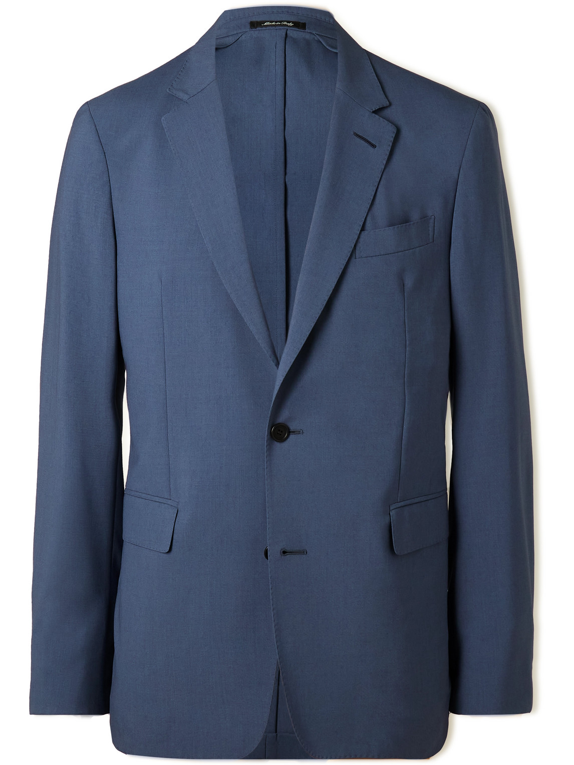 Dunhill Travel Unstructured Wool Suit Jacket In Blue
