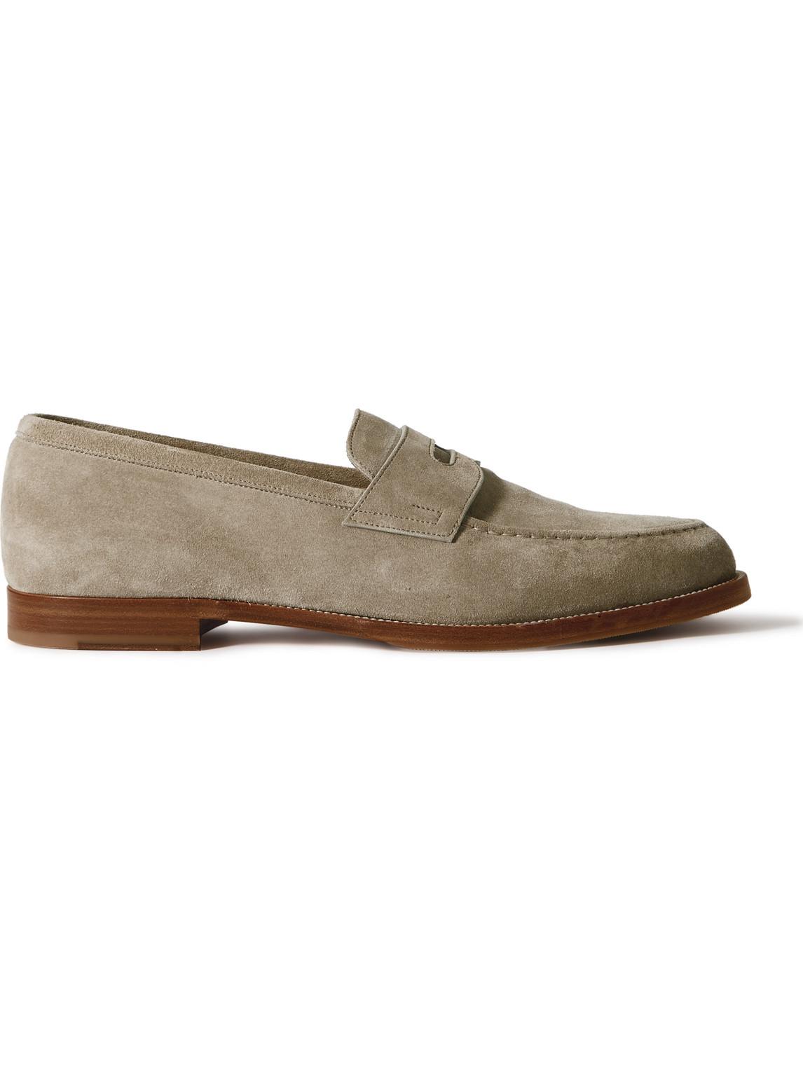 DUNHILL AUDLEY SUEDE PENNY LOAFERS