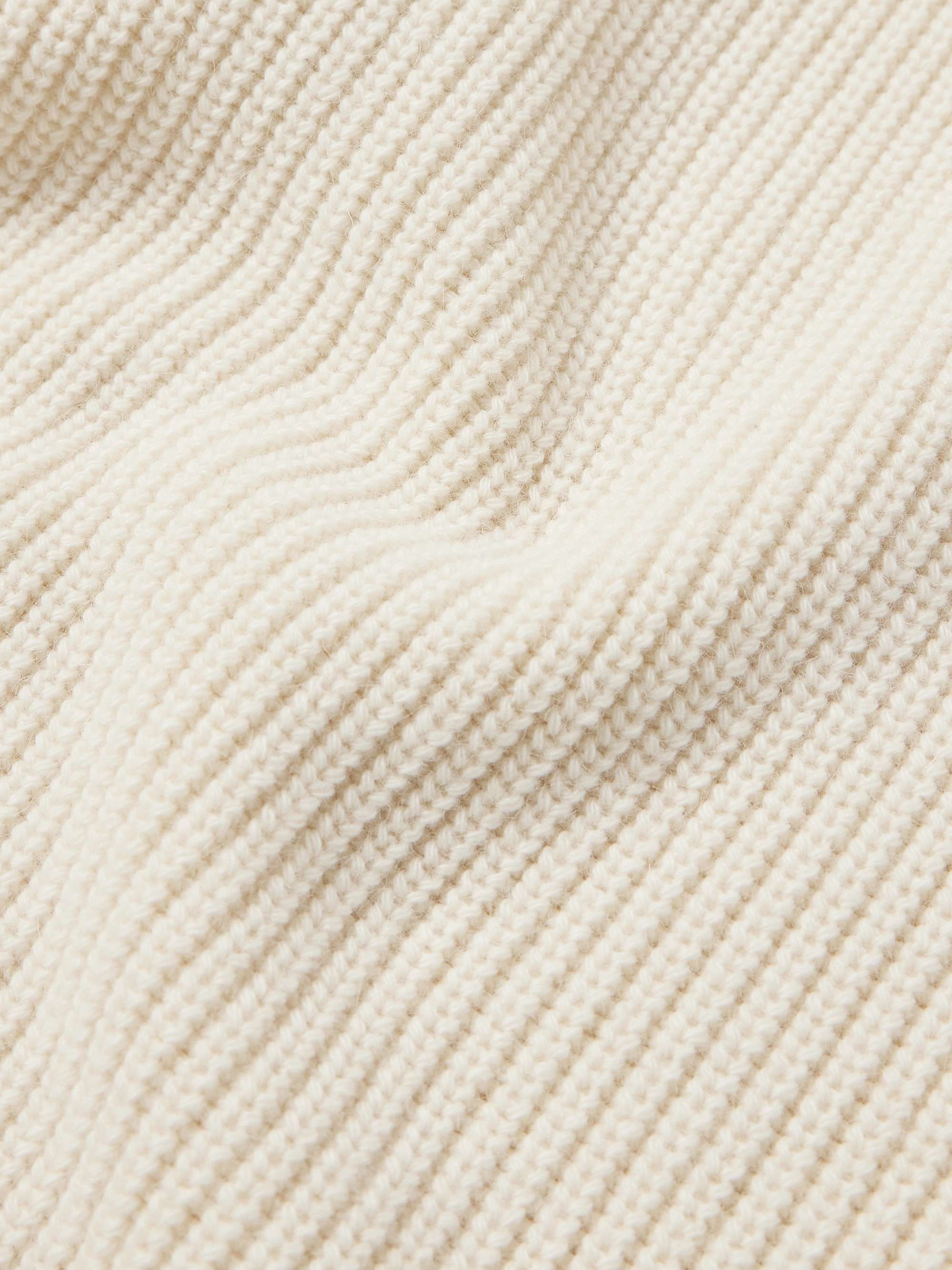 DRAKE'S Integral Ribbed Wool and Alpaca-Blend Sweater for Men | MR PORTER