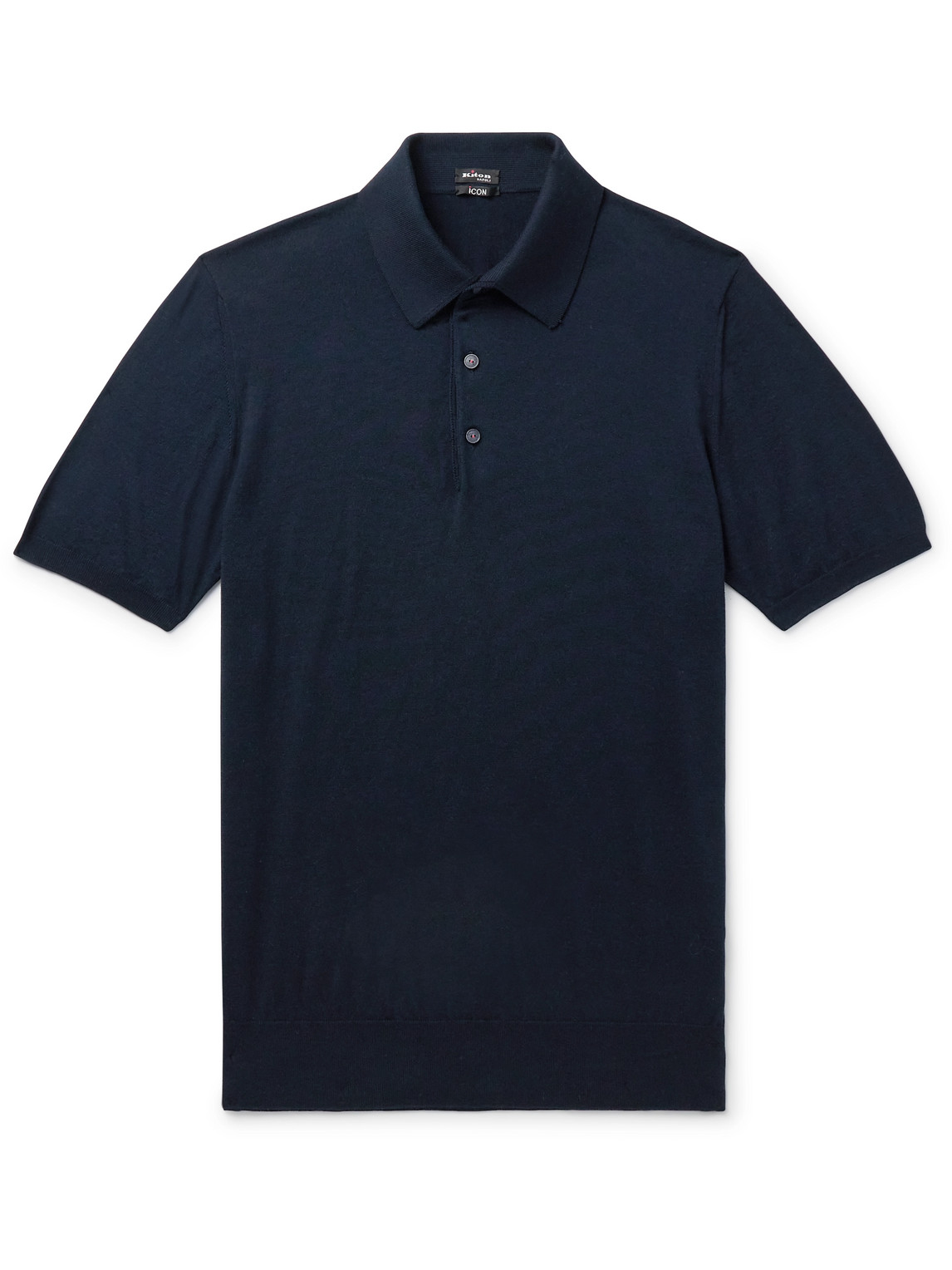 Kiton Cotton Polo Shirt In Blue