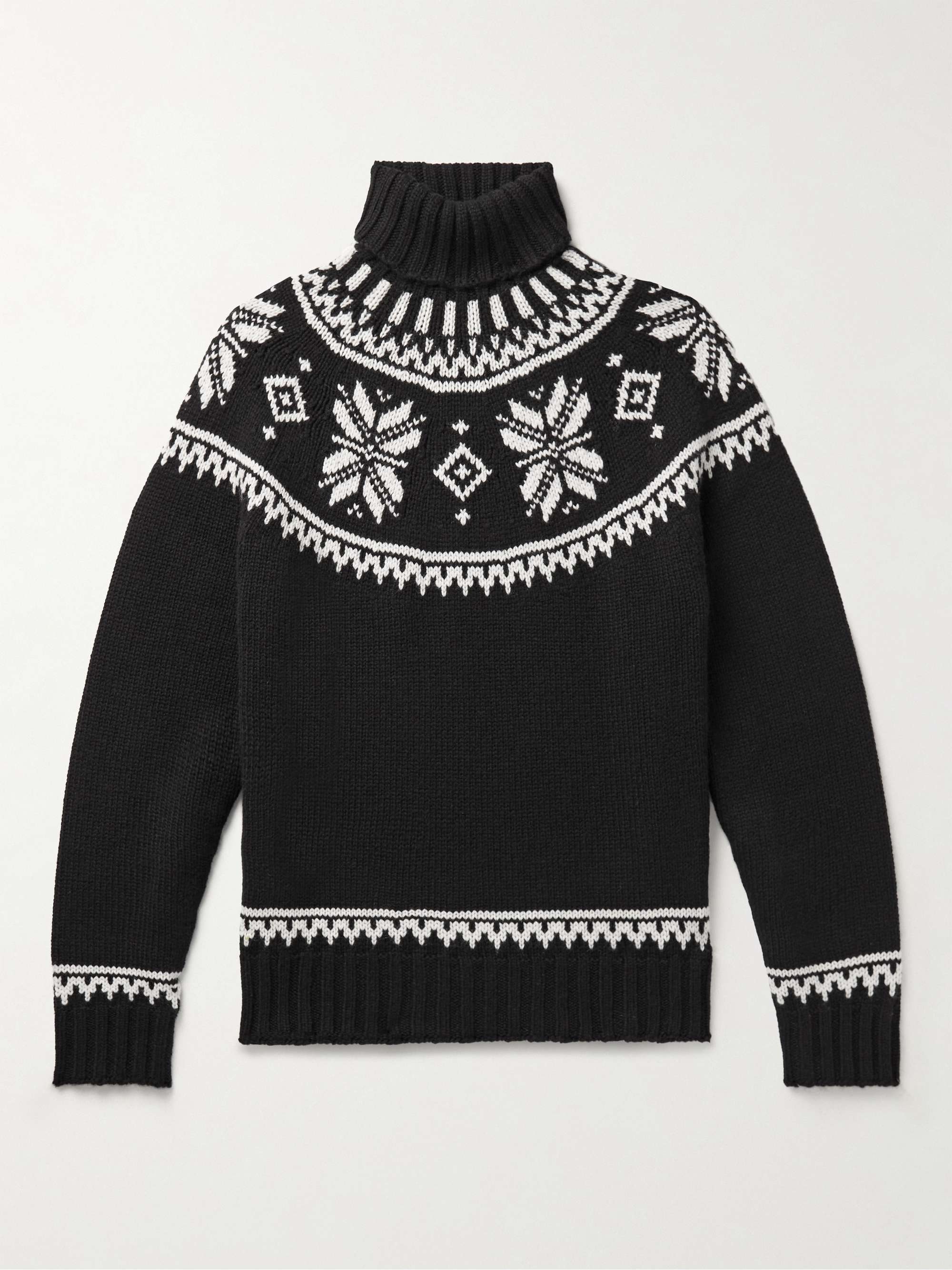 RALPH LAUREN PURPLE LABEL Fair Isle Cashmere Rollneck Sweater for Men | MR  PORTER