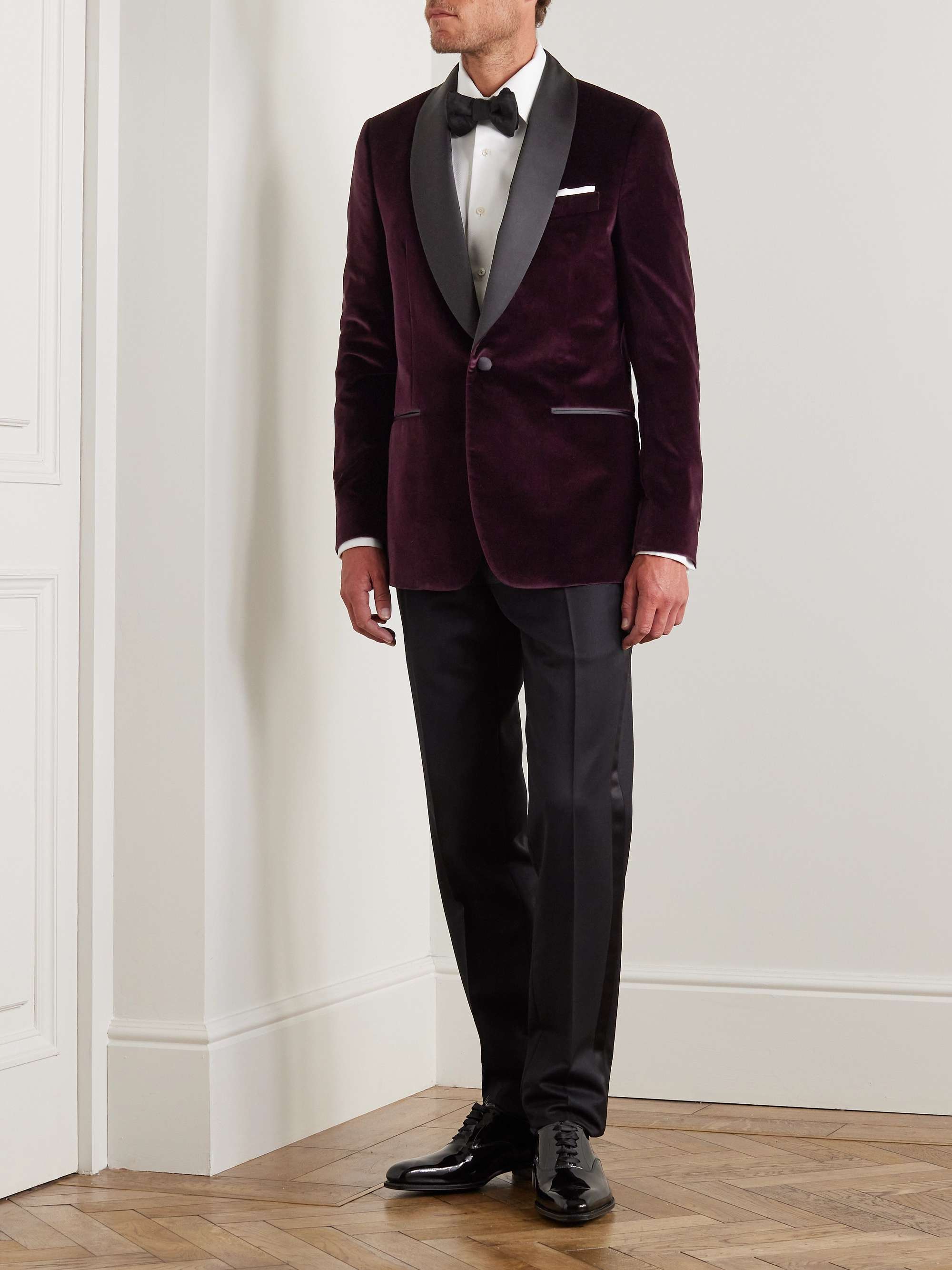 PAUL SMITH Shawl-Collar Satin-Trimmed Cotton-Velvet Tuxedo Jacket for Men |  MR PORTER